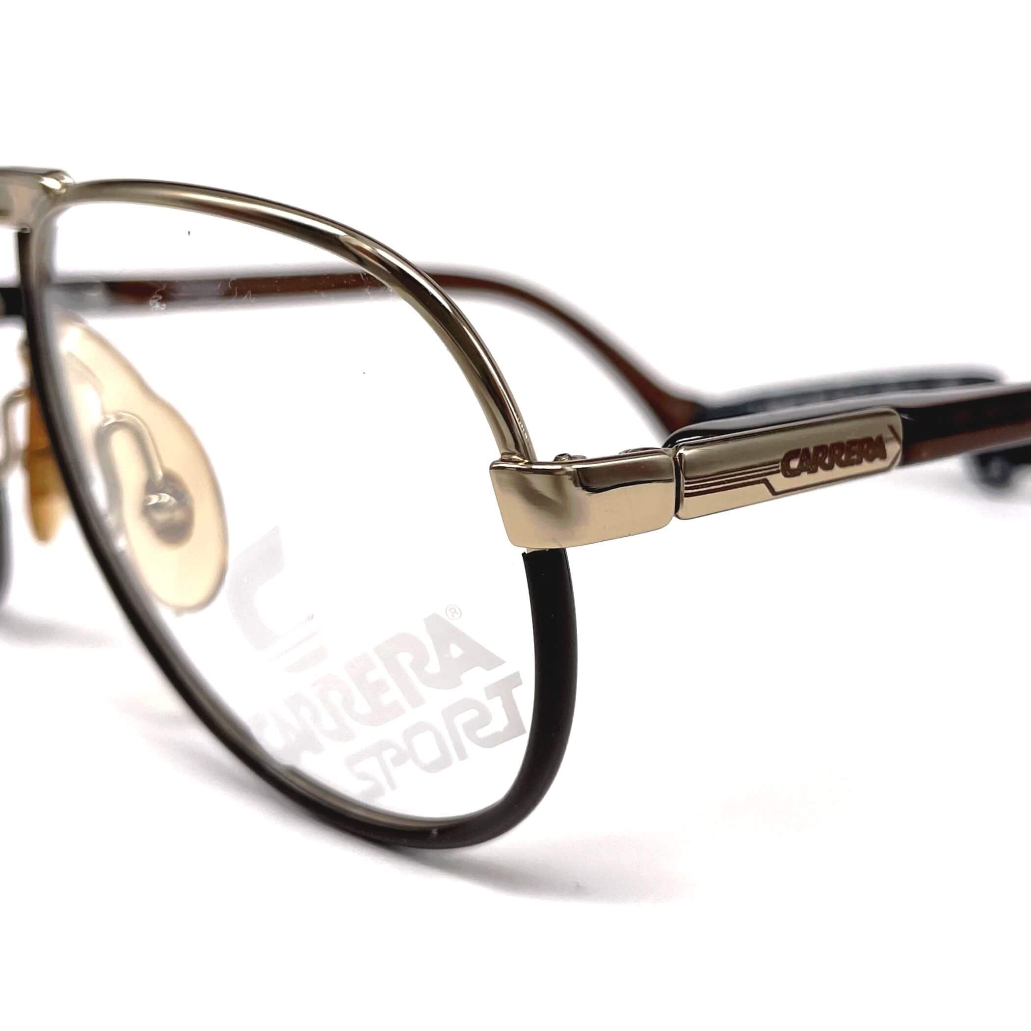 Vintage CARRERA 5511 Sport rare gold aviator glasses frames