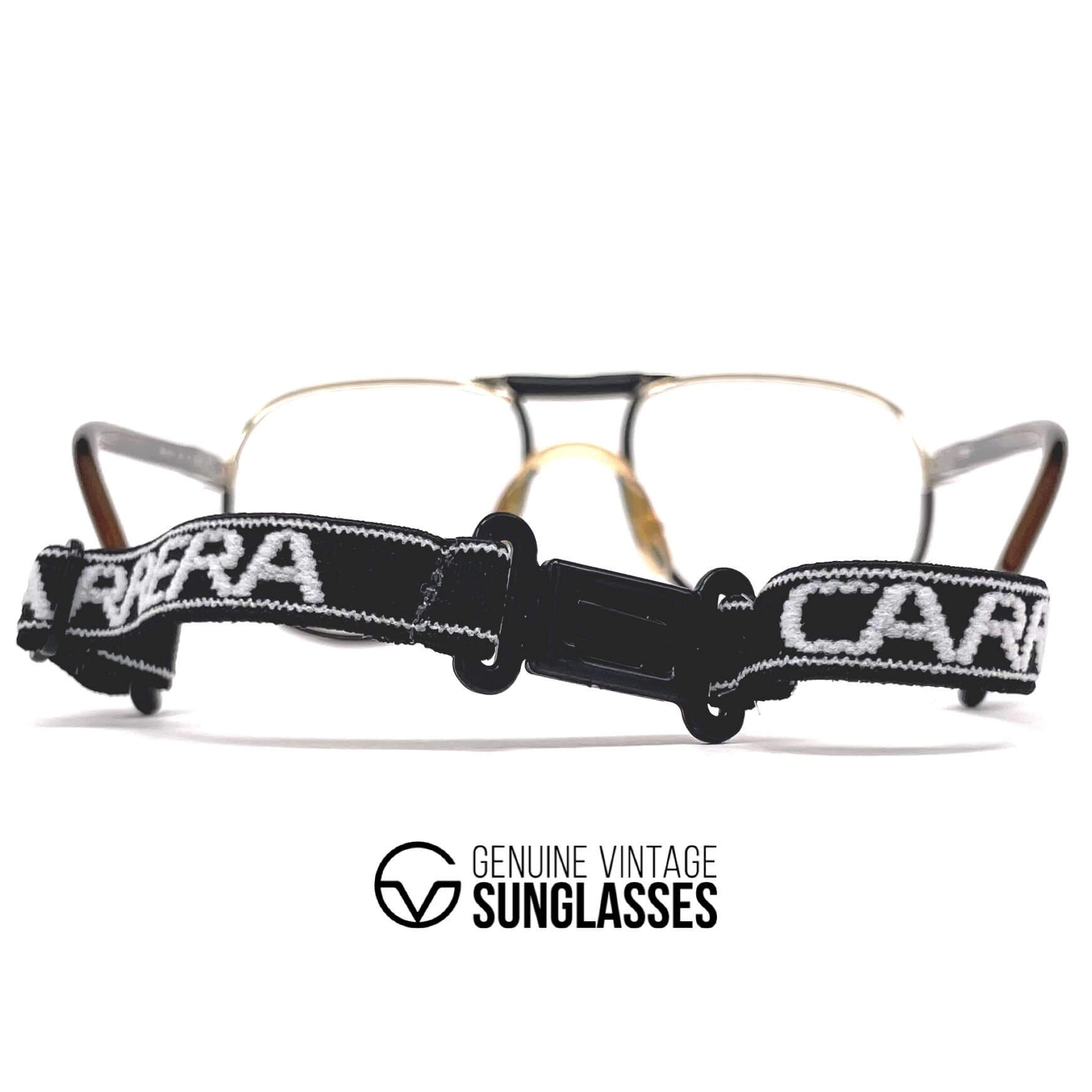 Vintage CARRERA 5511 Sport rare gold aviator glasses frames