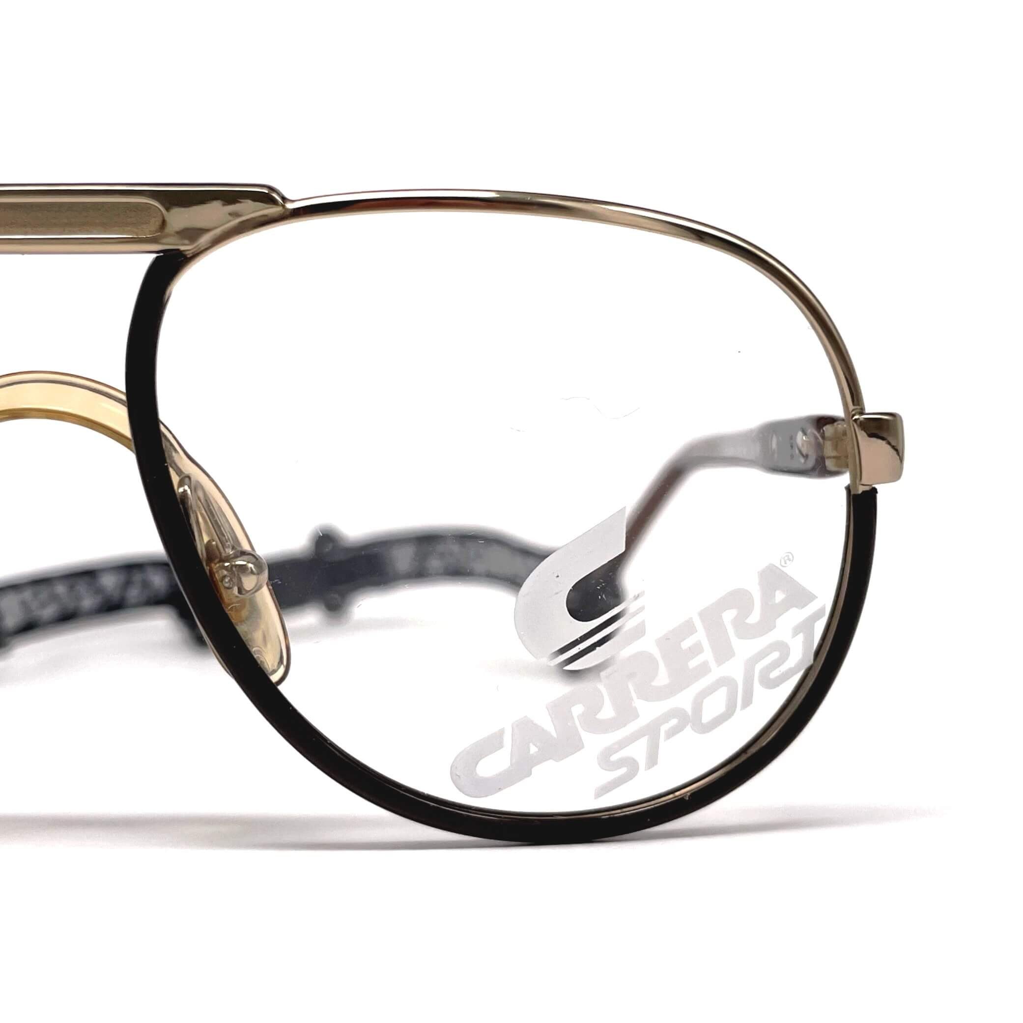 Vintage CARRERA 5511 Sport rare gold aviator glasses frames