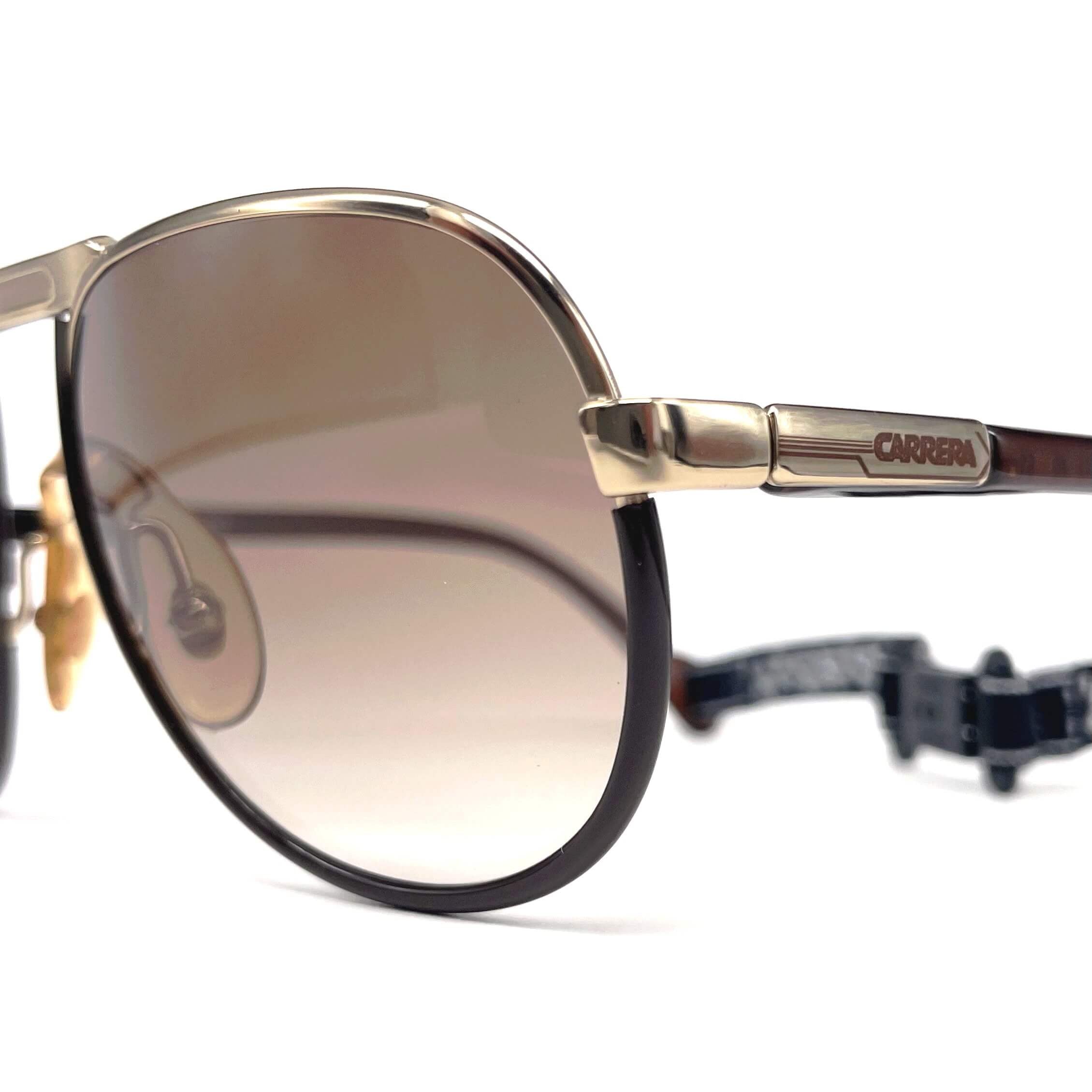 Vintage CARRERA 5511 Sport rare gold aviator sunglasses