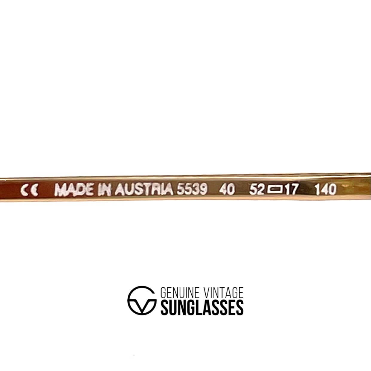 Vintage CARRERA 5539 gold rimless sunglasses