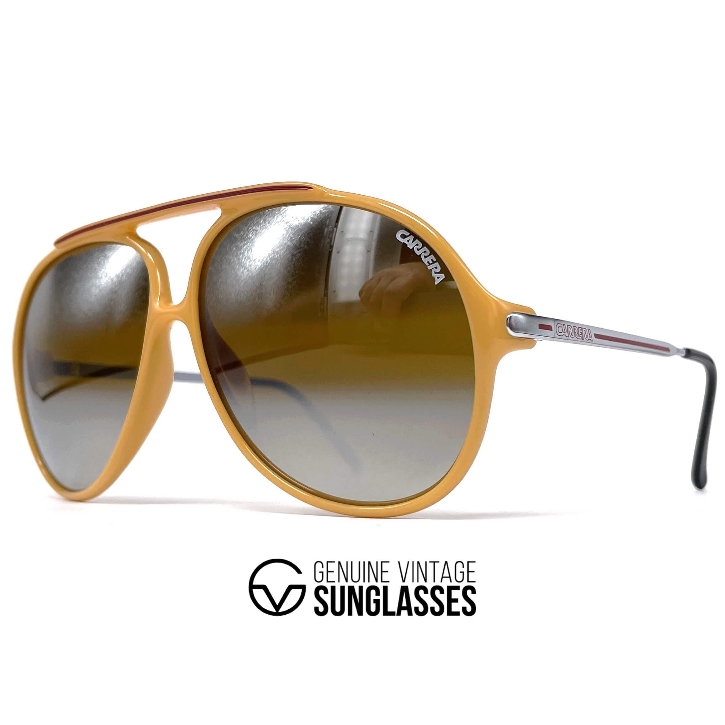 Vintage CARRERA 5587 "C-Reflex" creme XXL aviator sunglasses