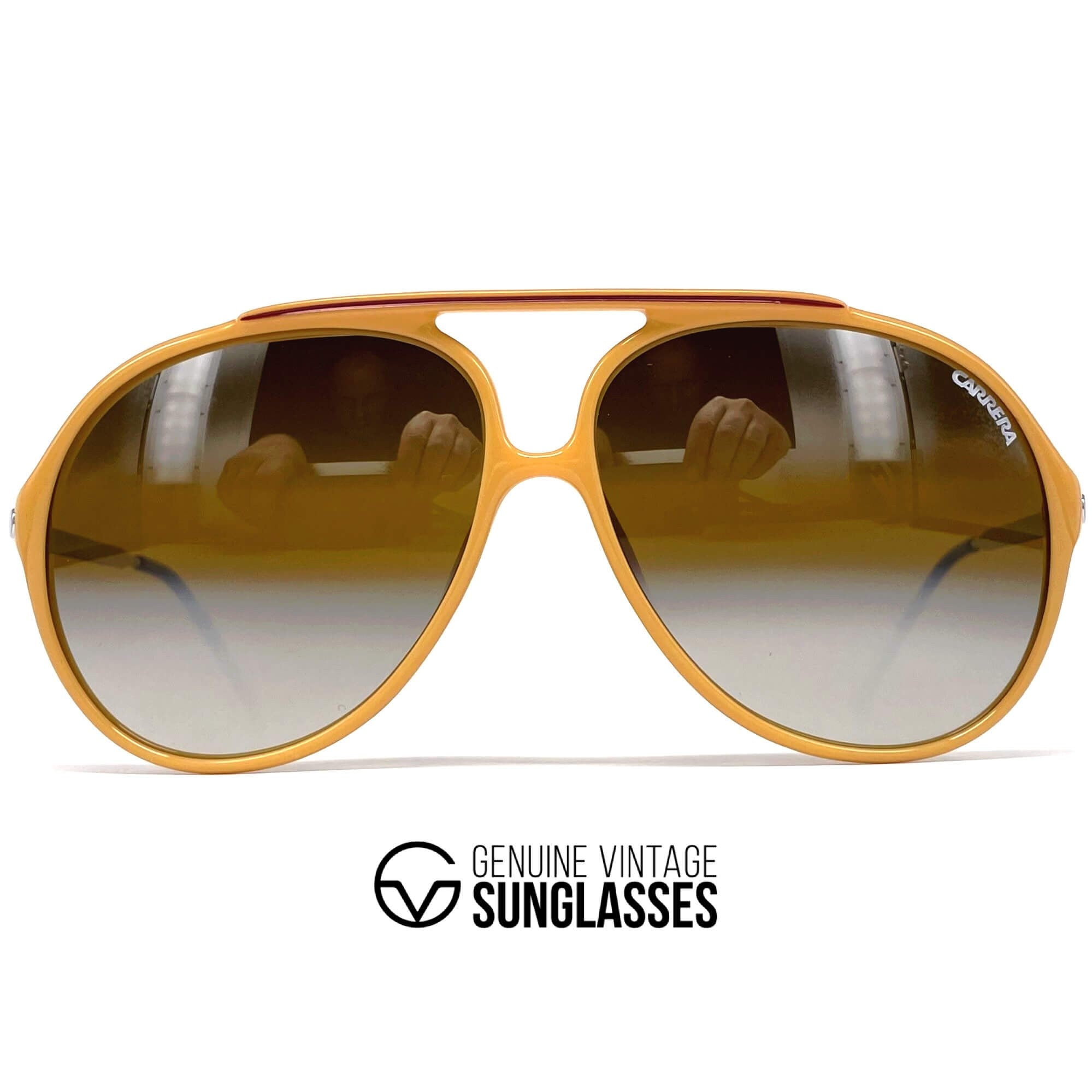 Vintage CARRERA 5587 "C-Reflex" creme XXL aviator sunglasses