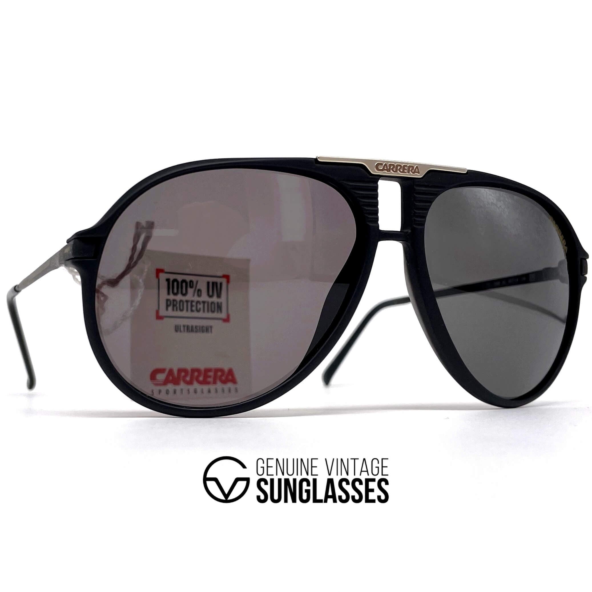 Vintage CARRERA 5595 "Ultrasight" black aviatior sunglasses