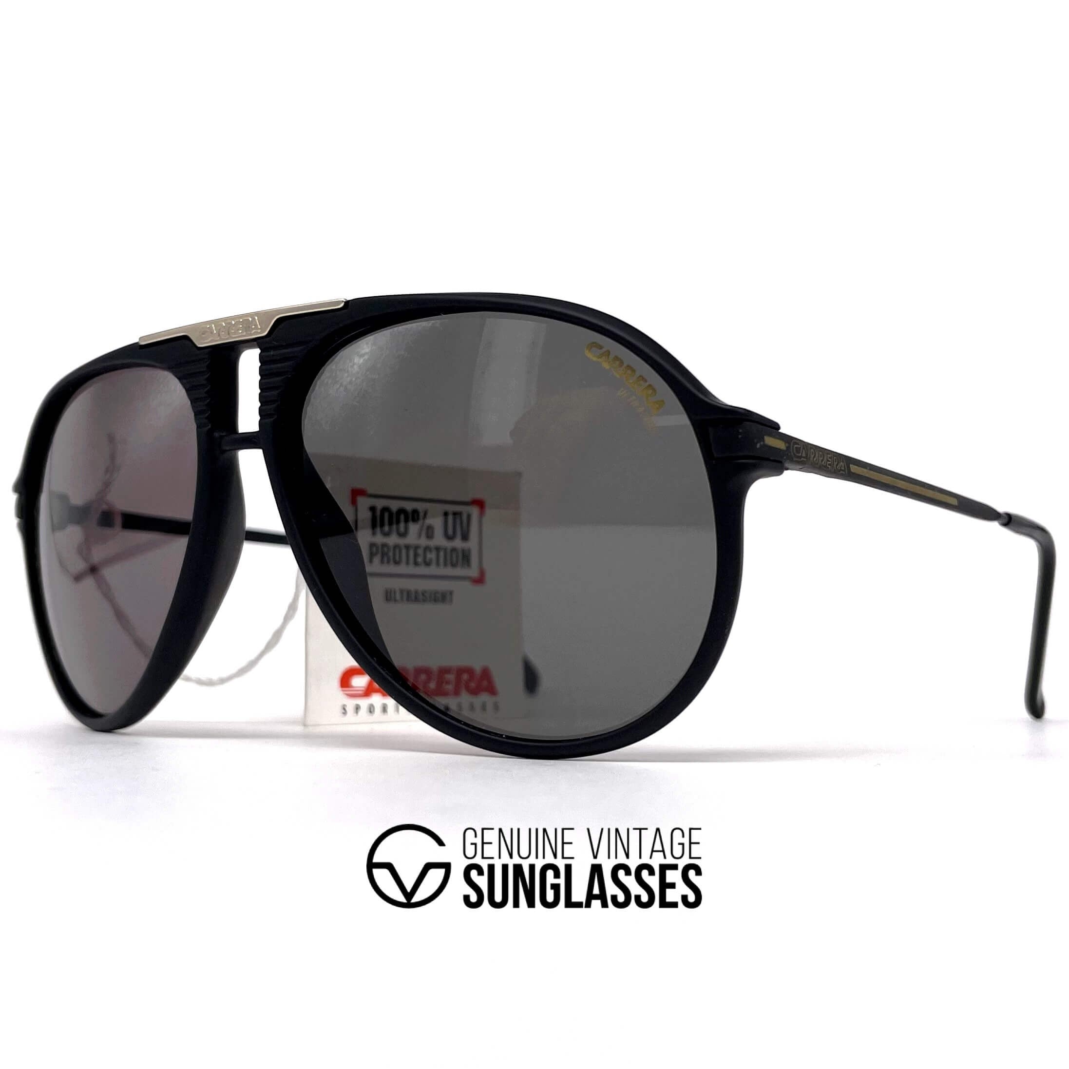 Vintage CARRERA 5595 "Ultrasight" black aviatior sunglasses