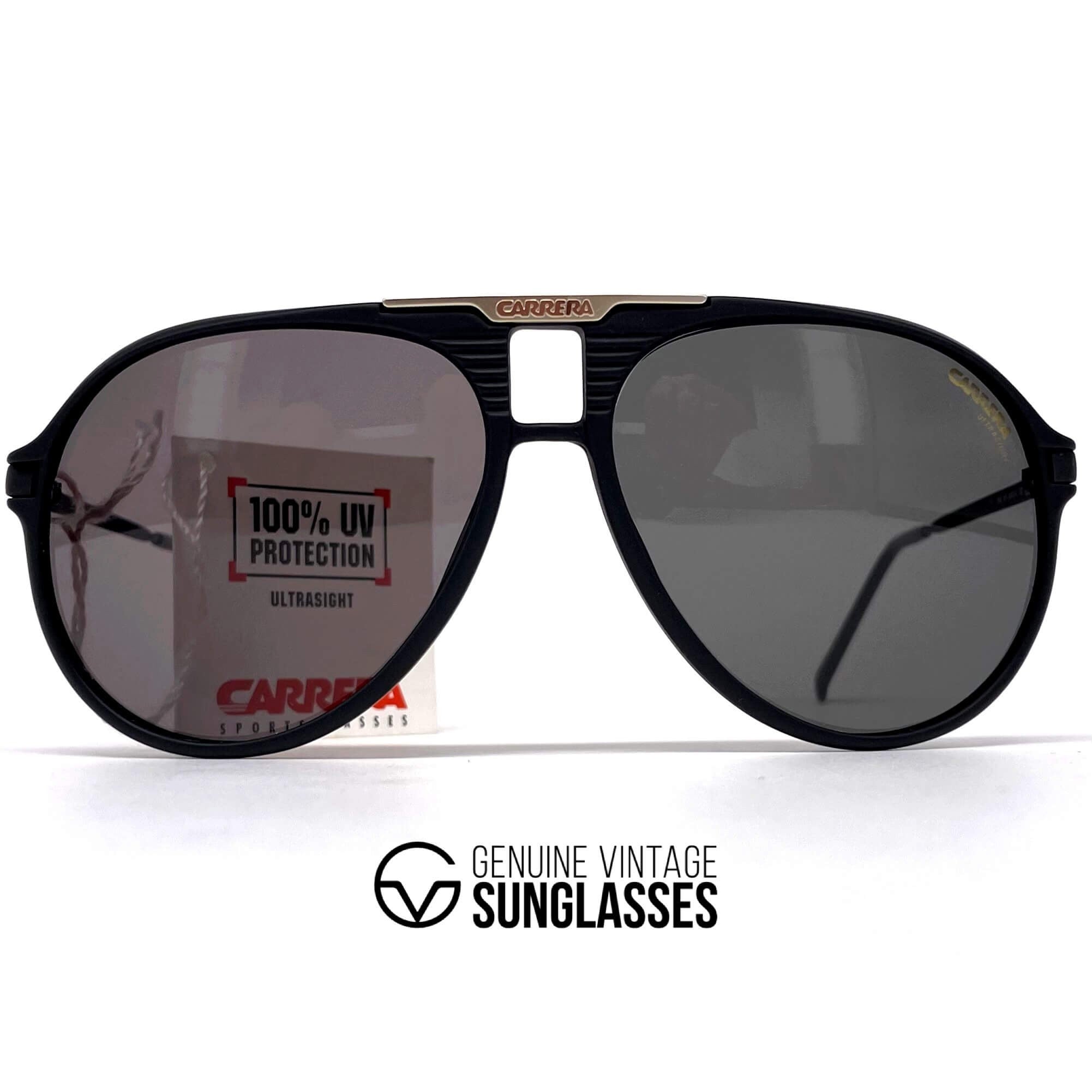 Vintage CARRERA 5595 "Ultrasight" black aviatior sunglasses