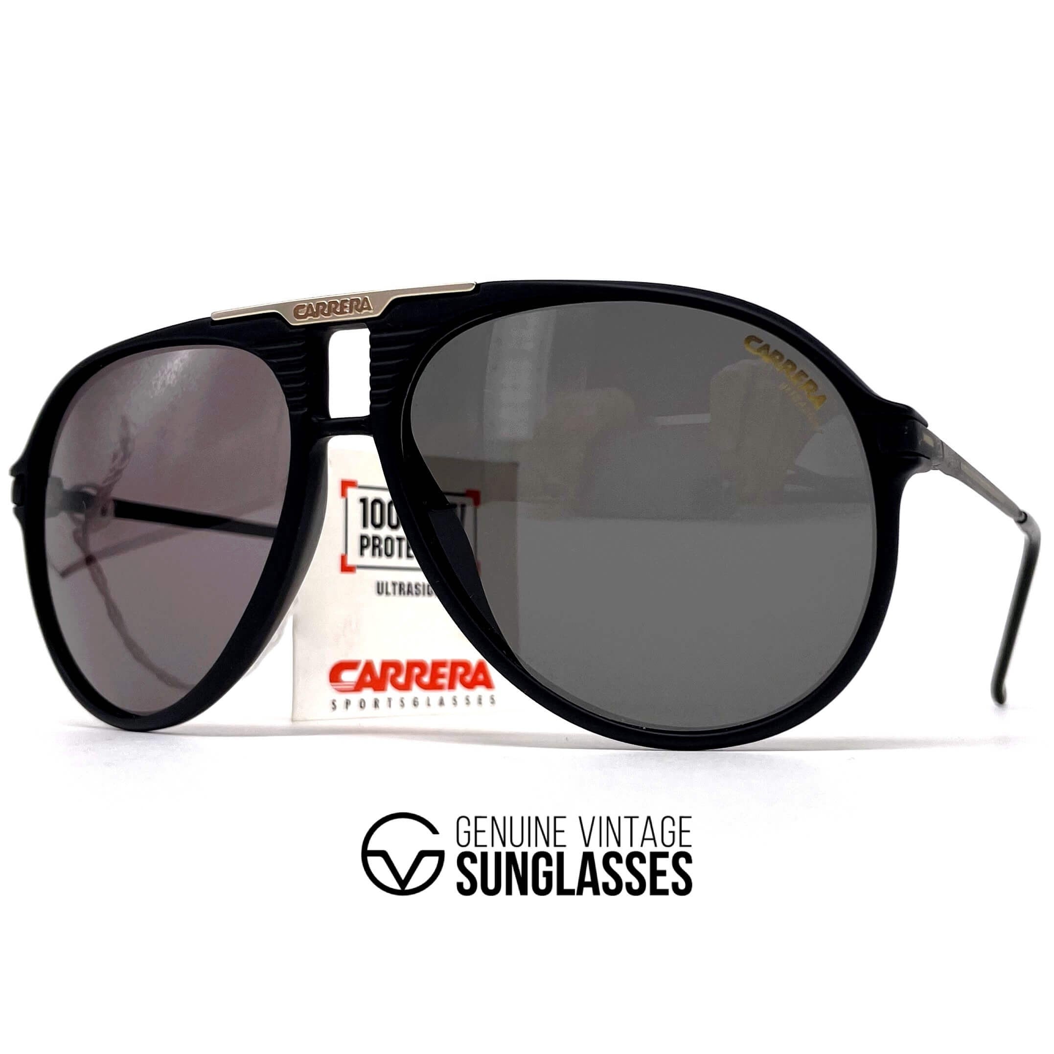 Vintage CARRERA 5595 "Ultrasight" black aviatior sunglasses