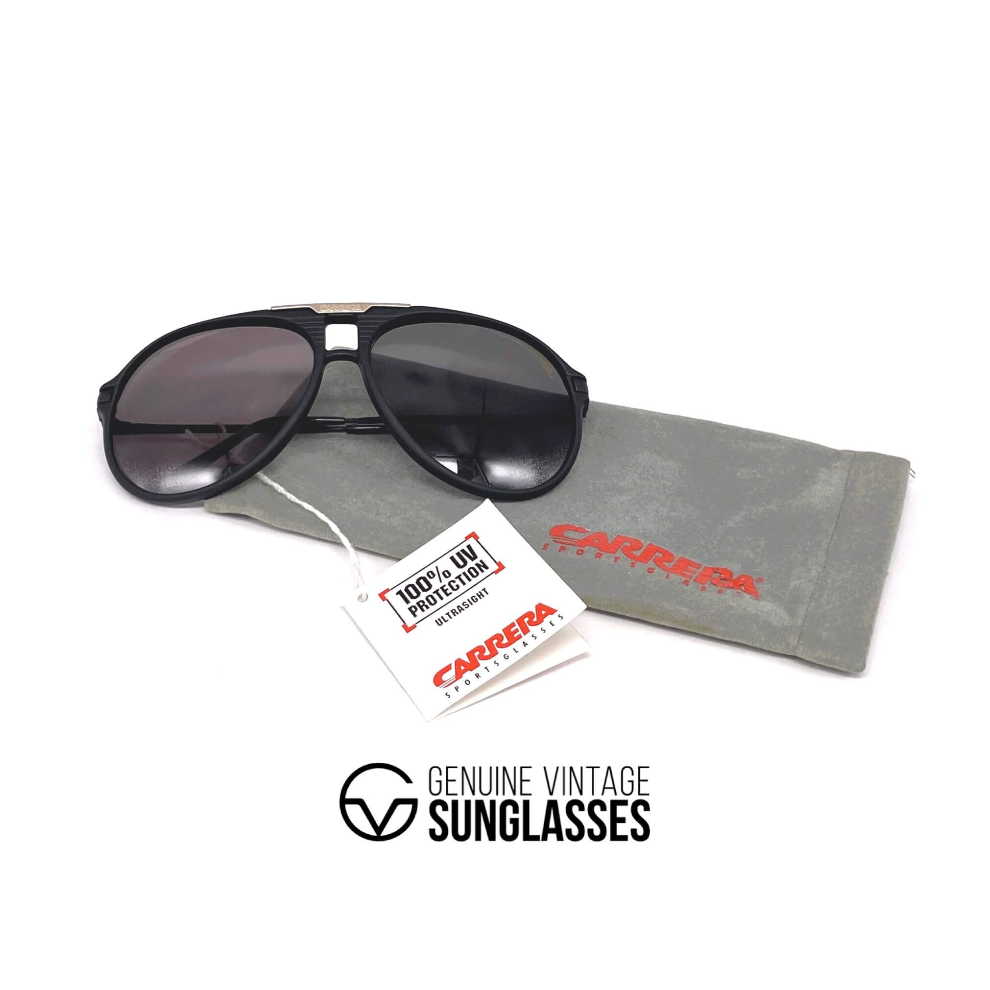 Vintage CARRERA 5595 "Ultrasight" black aviatior sunglasses