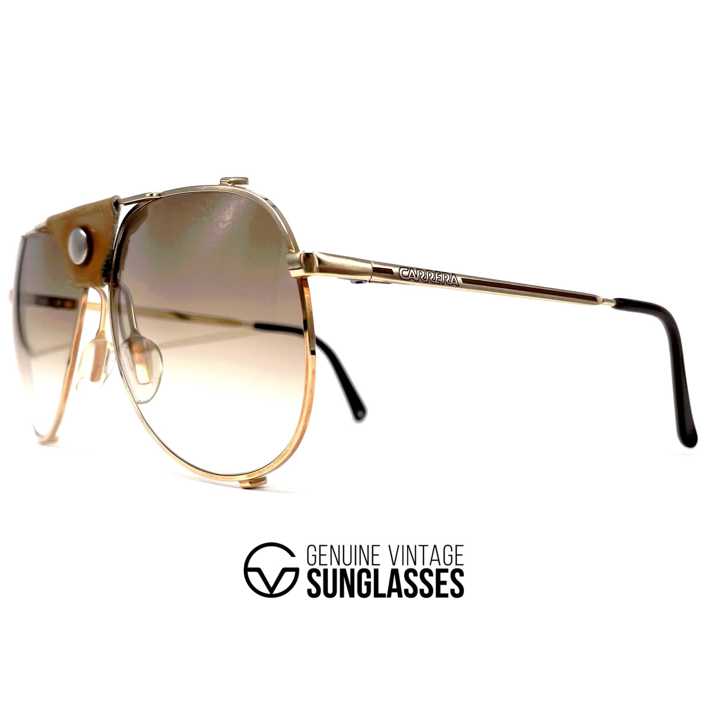 Vintage CARRERA 5597 gold aviator XL sunglasses