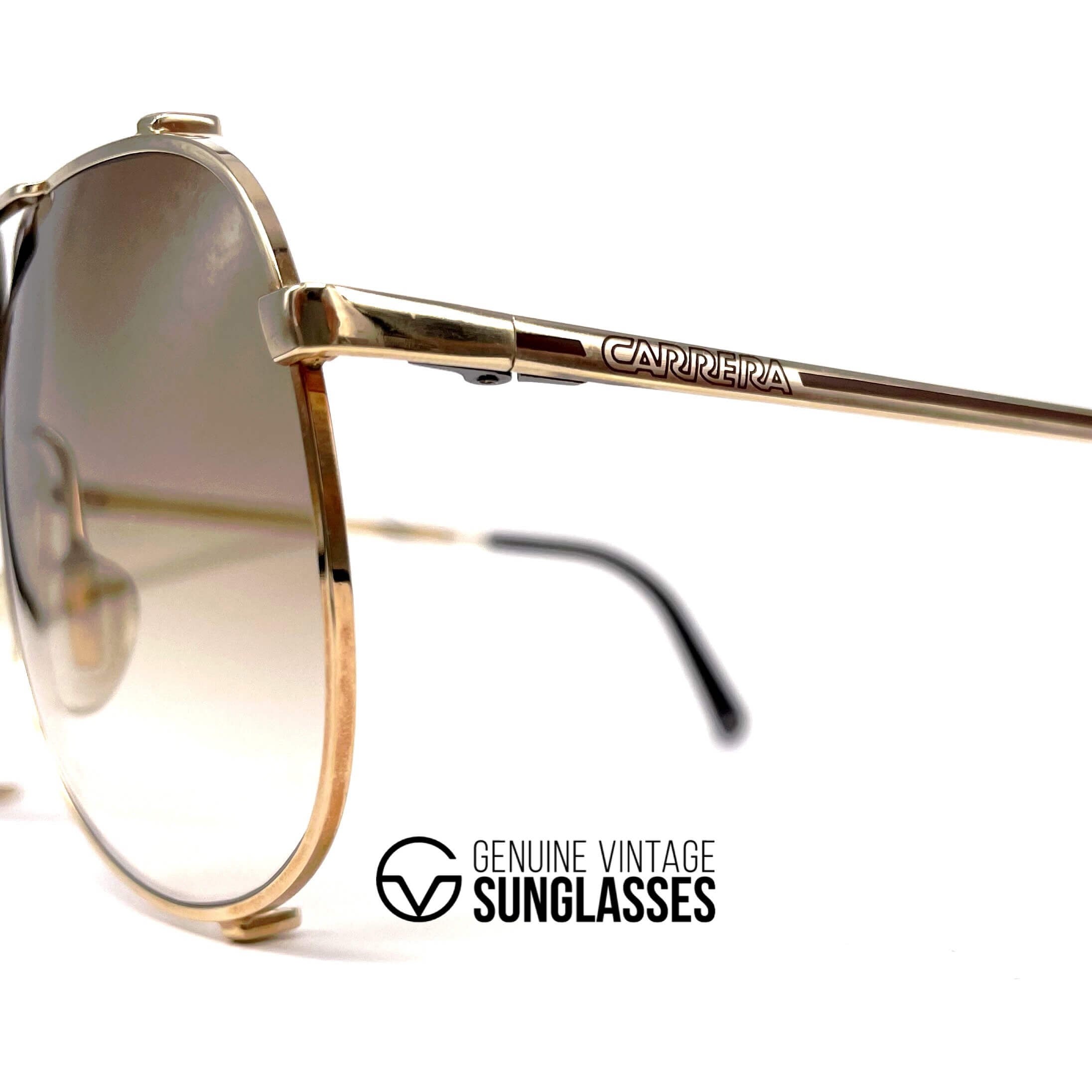 Vintage CARRERA 5597 gold aviator XL sunglasses