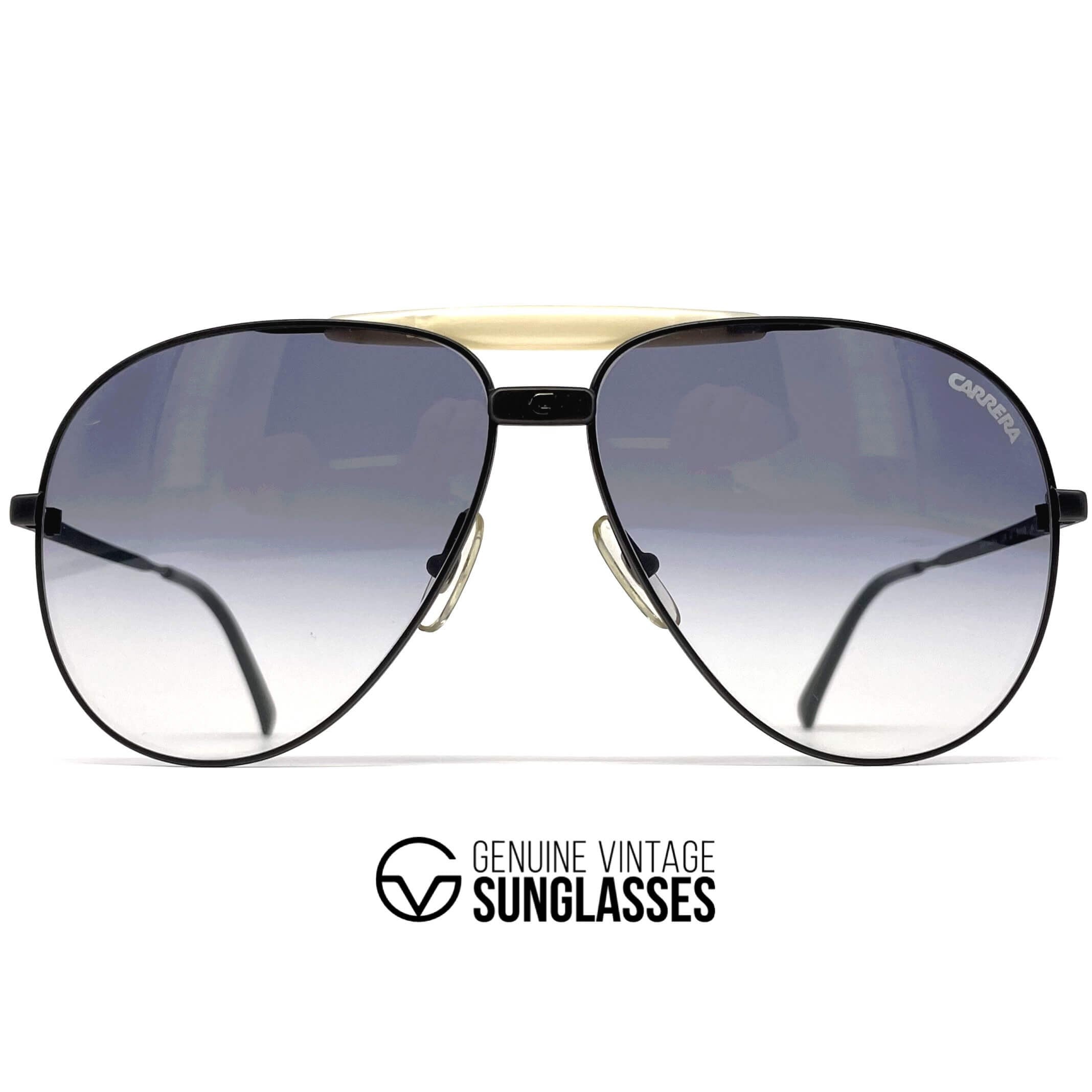 Vintage CARRERA 5598 rare black aviator sunglasses