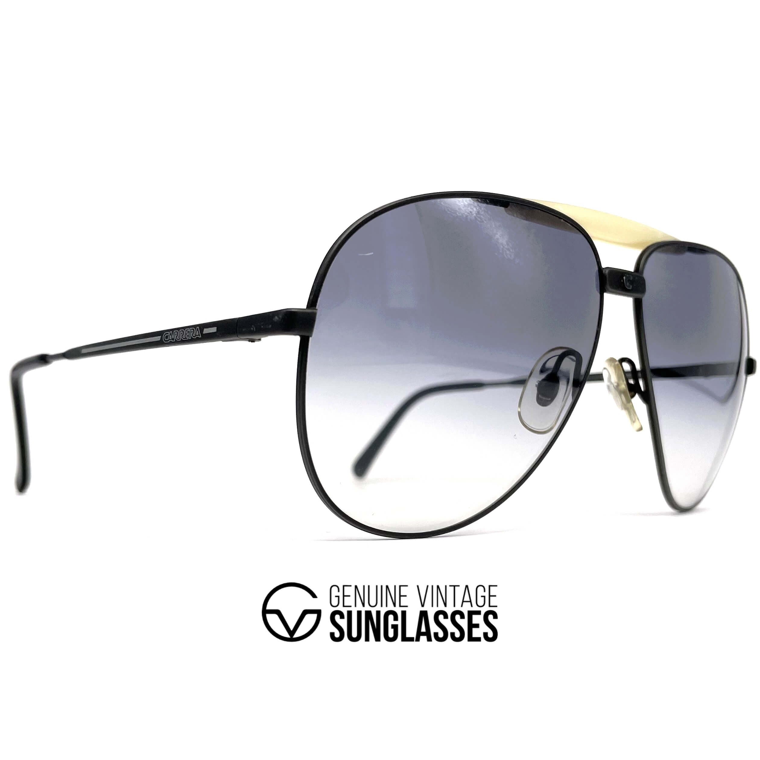 Vintage CARRERA 5598 rare black aviator sunglasses