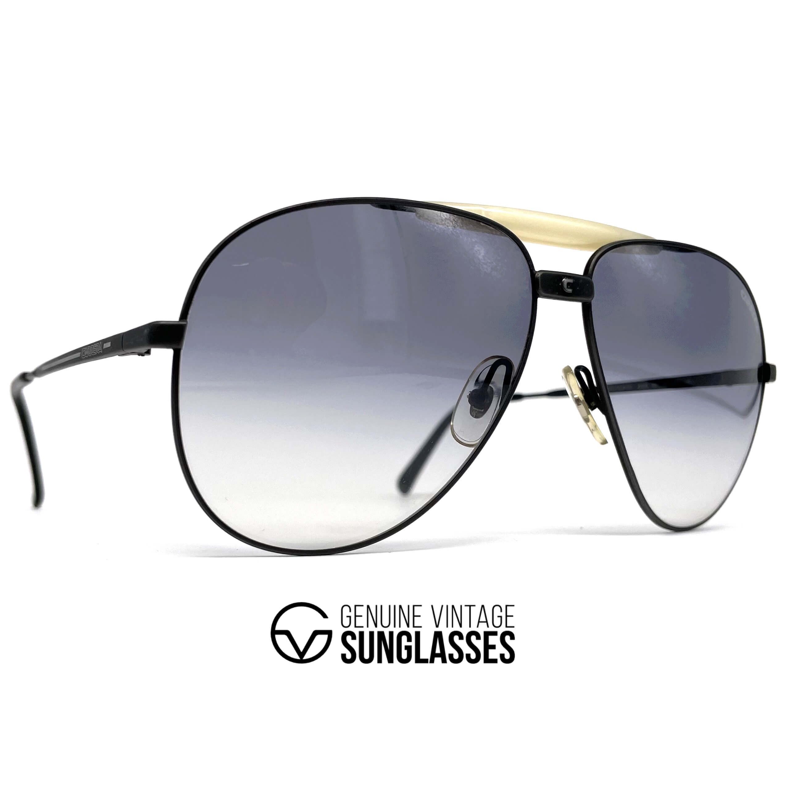 Vintage CARRERA 5598 rare black aviator sunglasses