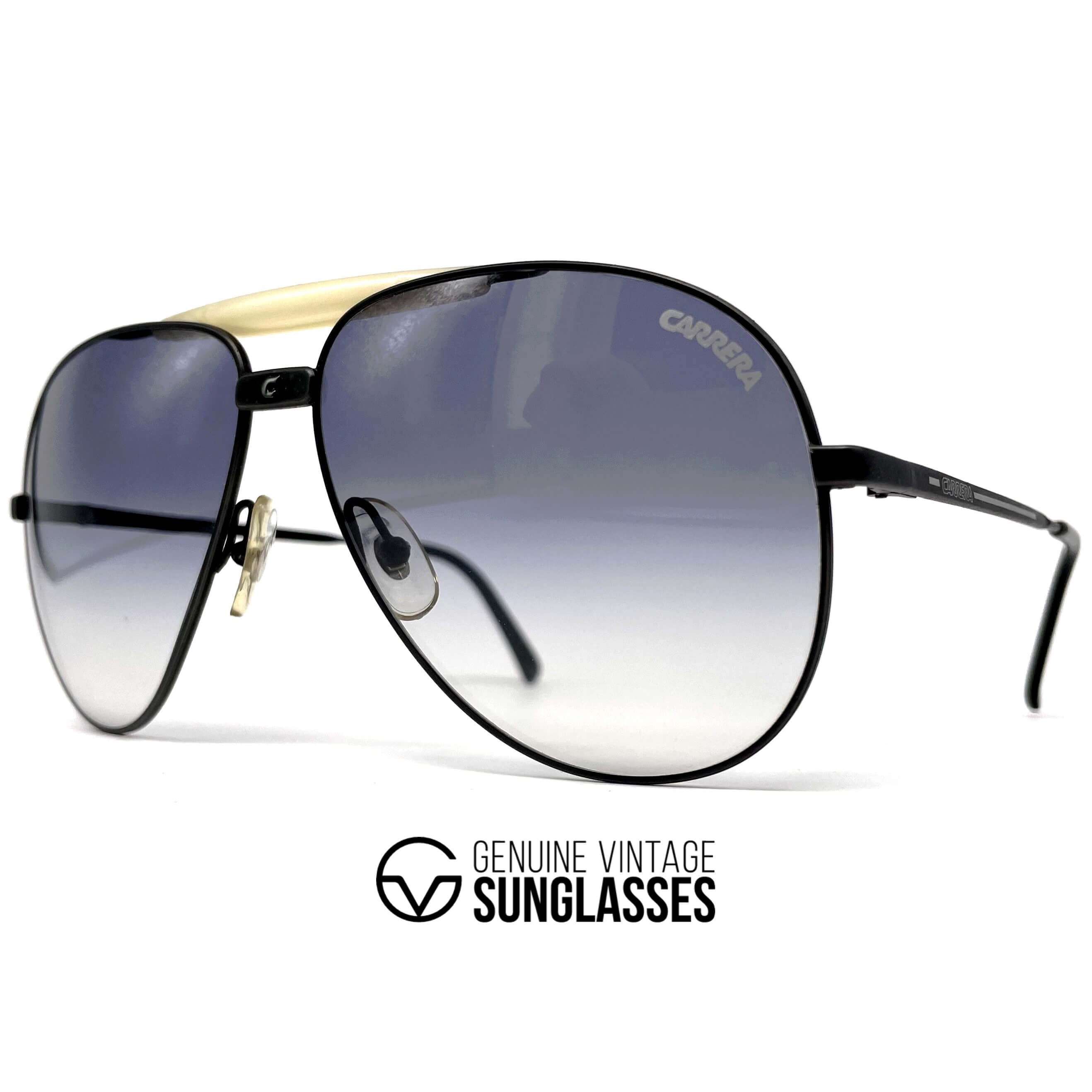 Vintage CARRERA 5598 rare black aviator sunglasses