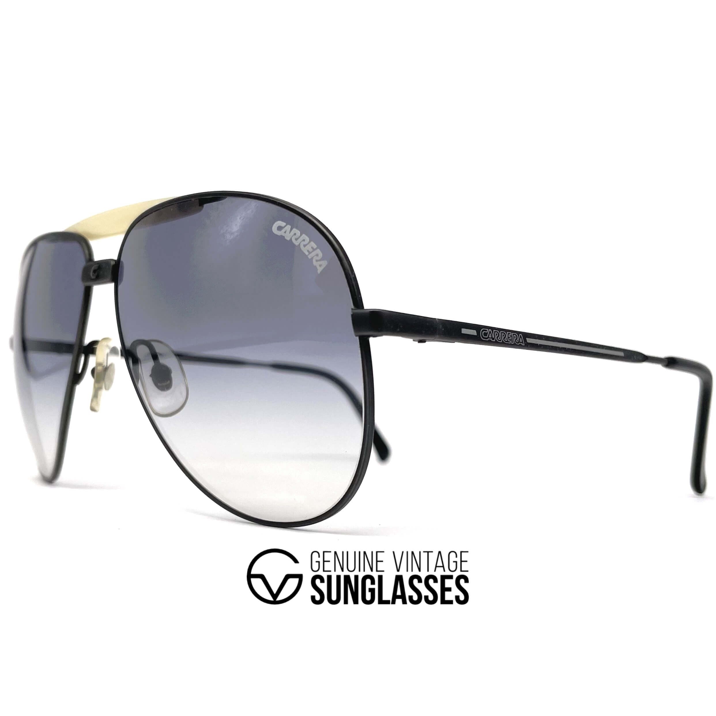 Vintage CARRERA 5598 rare black aviator sunglasses