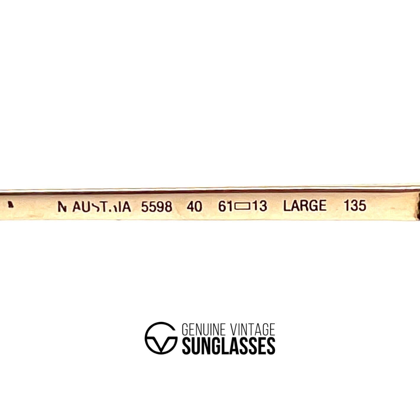 Vintage CARRERA 5598 rare gold aviator sunglasses