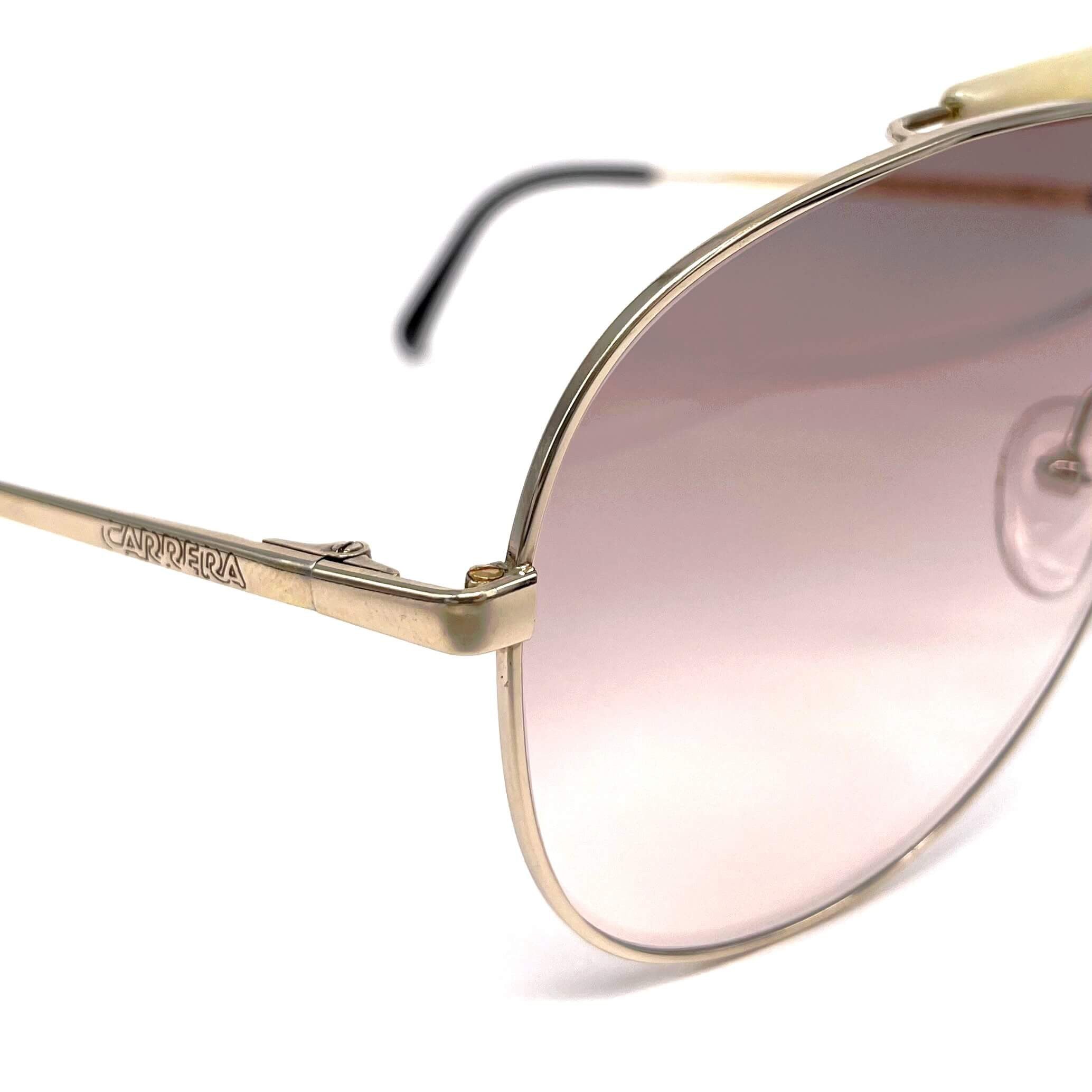 Vintage CARRERA 5598 rare gold aviator sunglasses