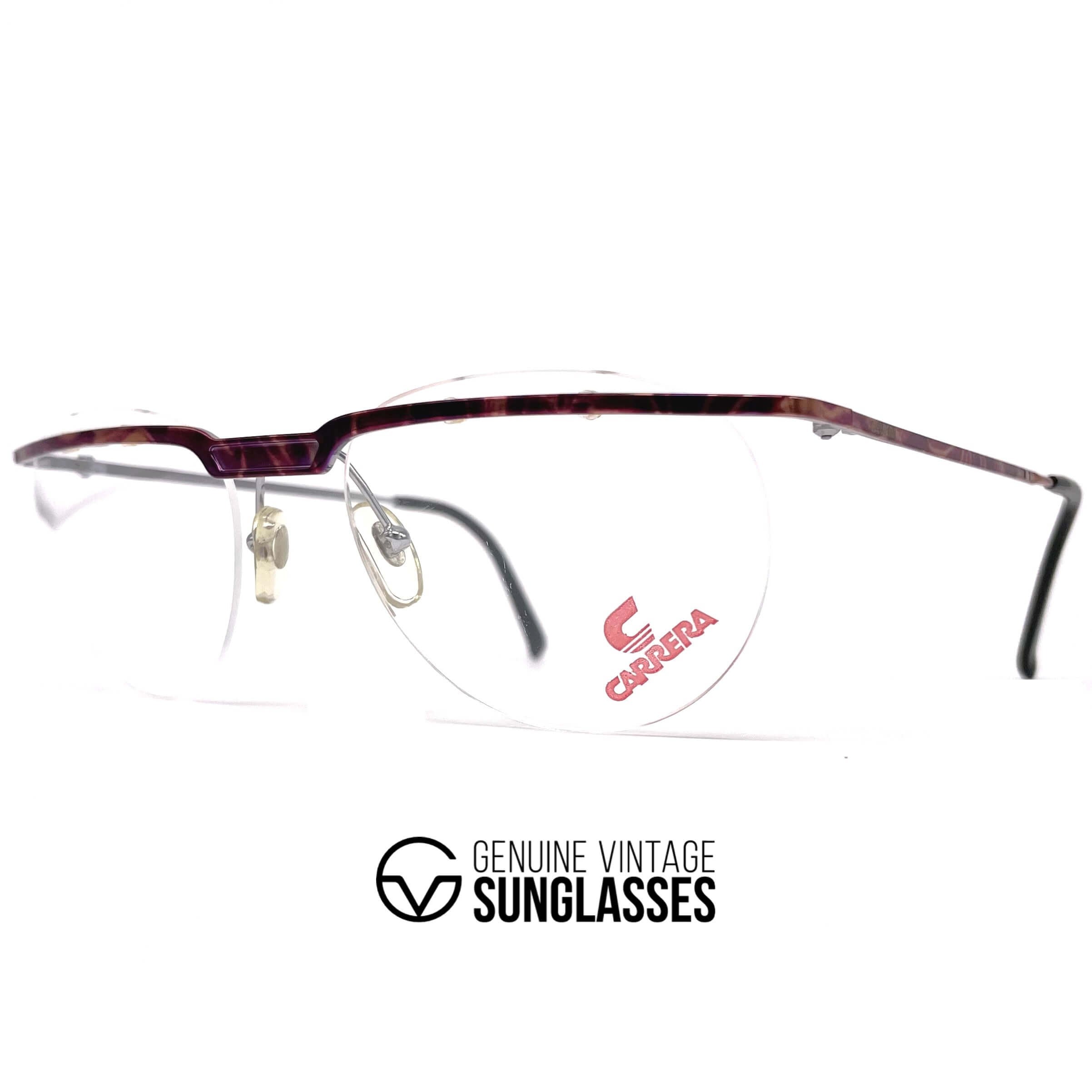 Vintage CARRERA 5751 marbled rimless designer glasses frames