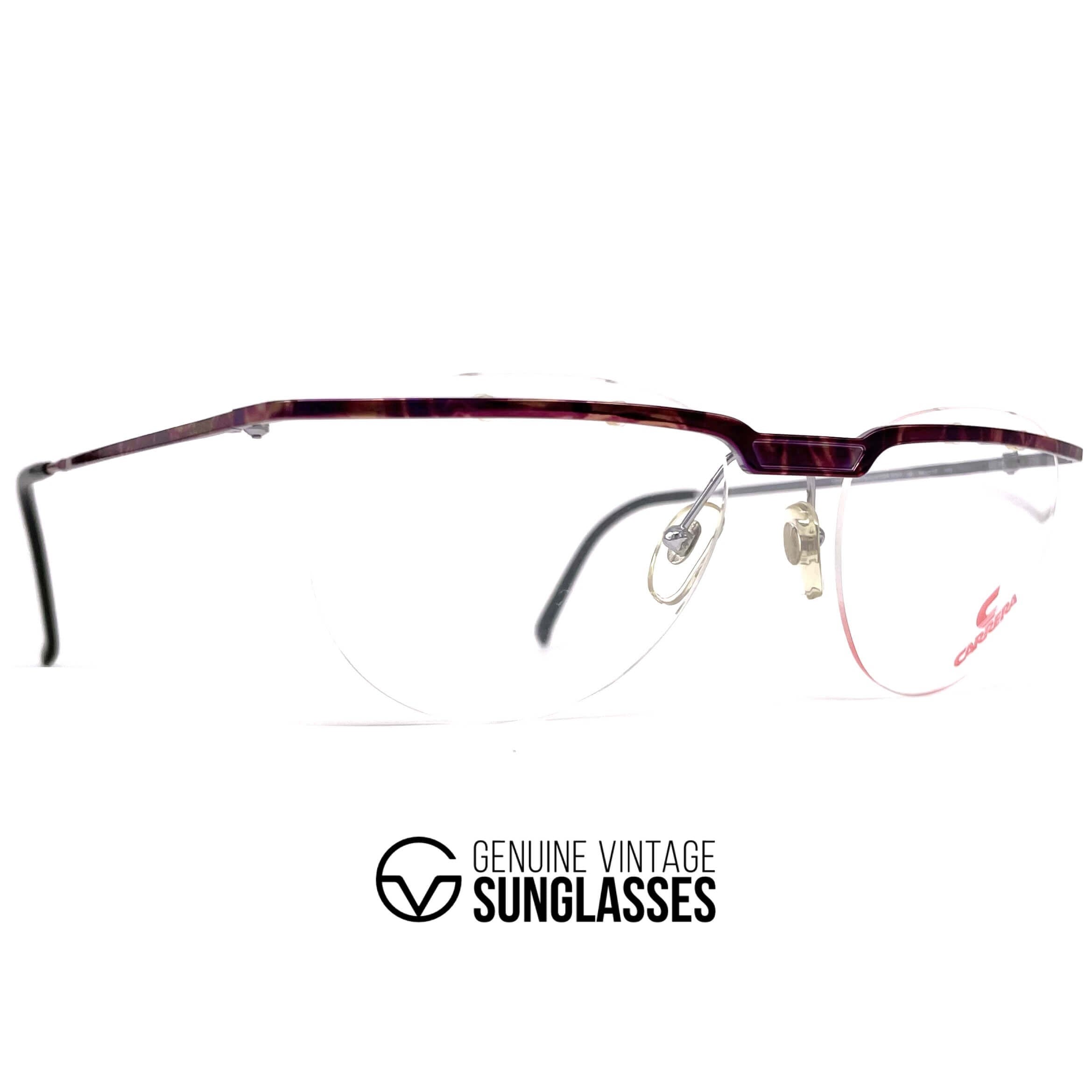 Vintage CARRERA 5751 marbled rimless designer glasses frames