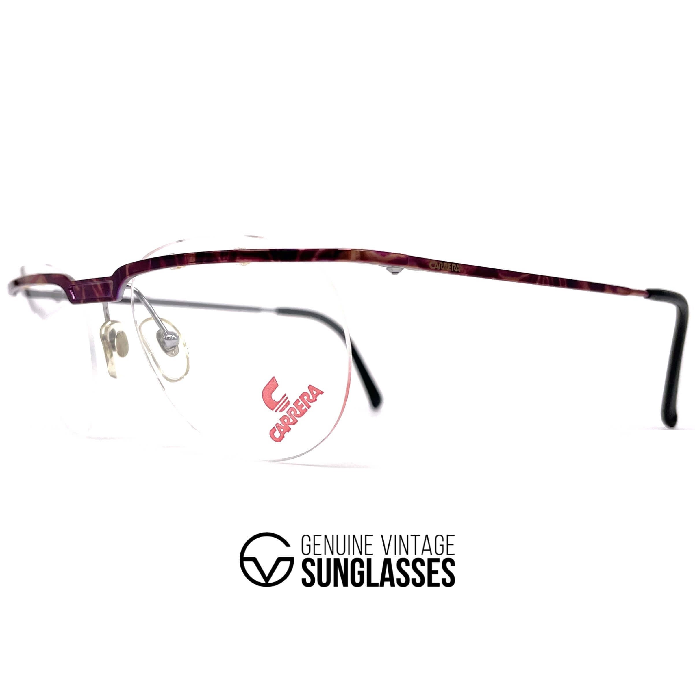 Vintage CARRERA 5751 marbled rimless designer glasses frames