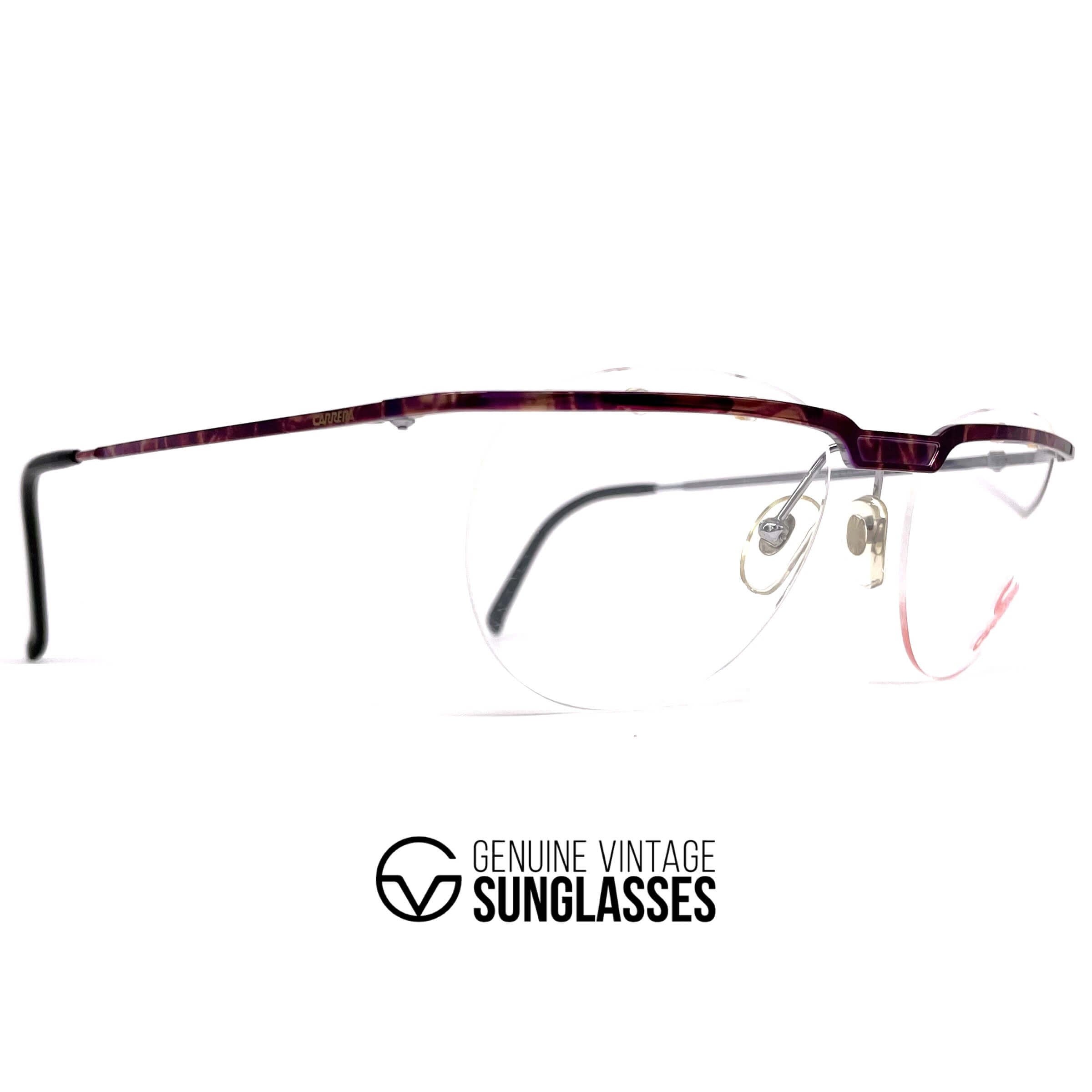 Vintage CARRERA 5751 marbled rimless designer glasses frames