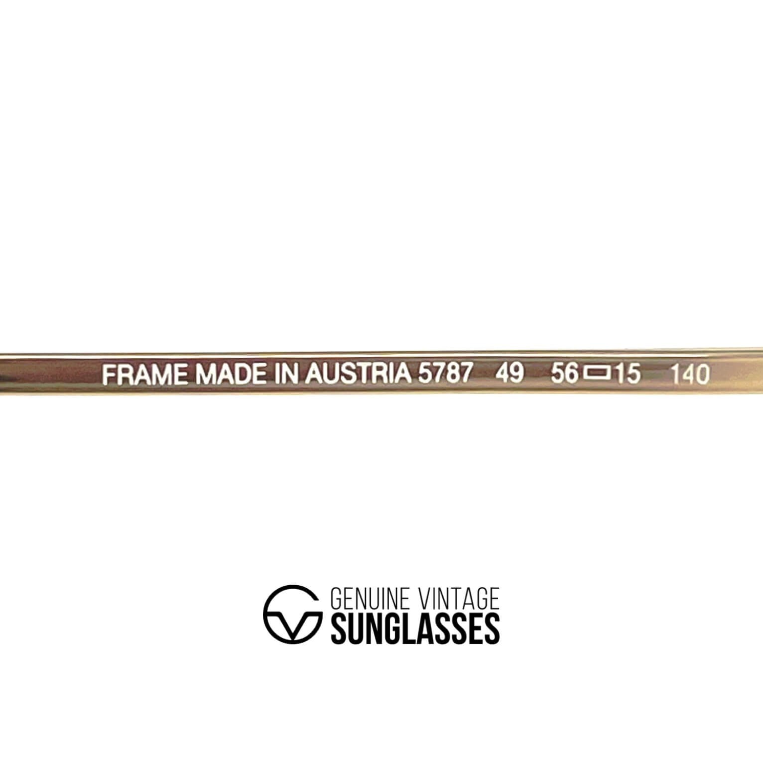 Vintage CARRERA 5787 rimless triangular gold glasses frames