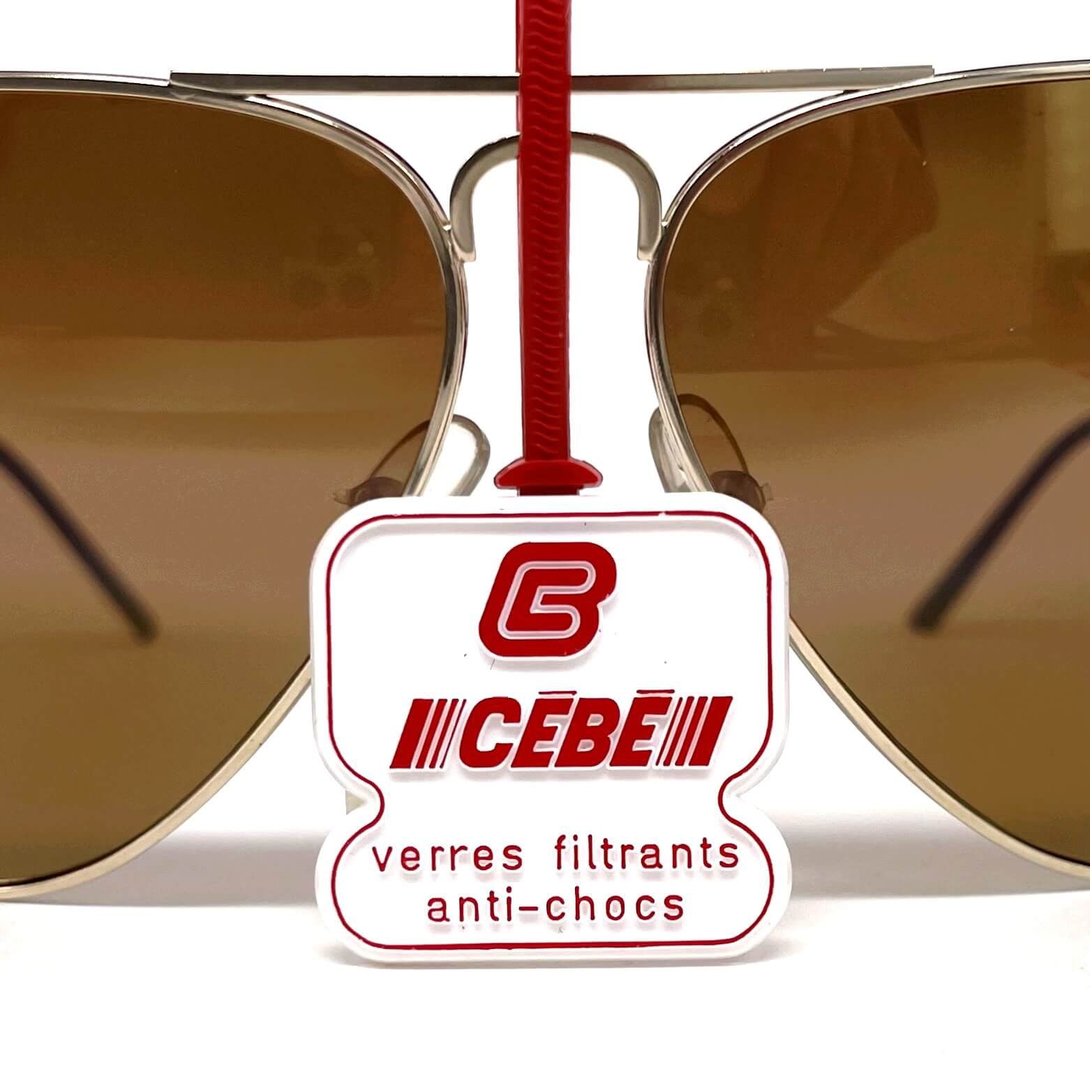 Vintage CEBE 106 Metal gold dual mirrored aviator sunglasses