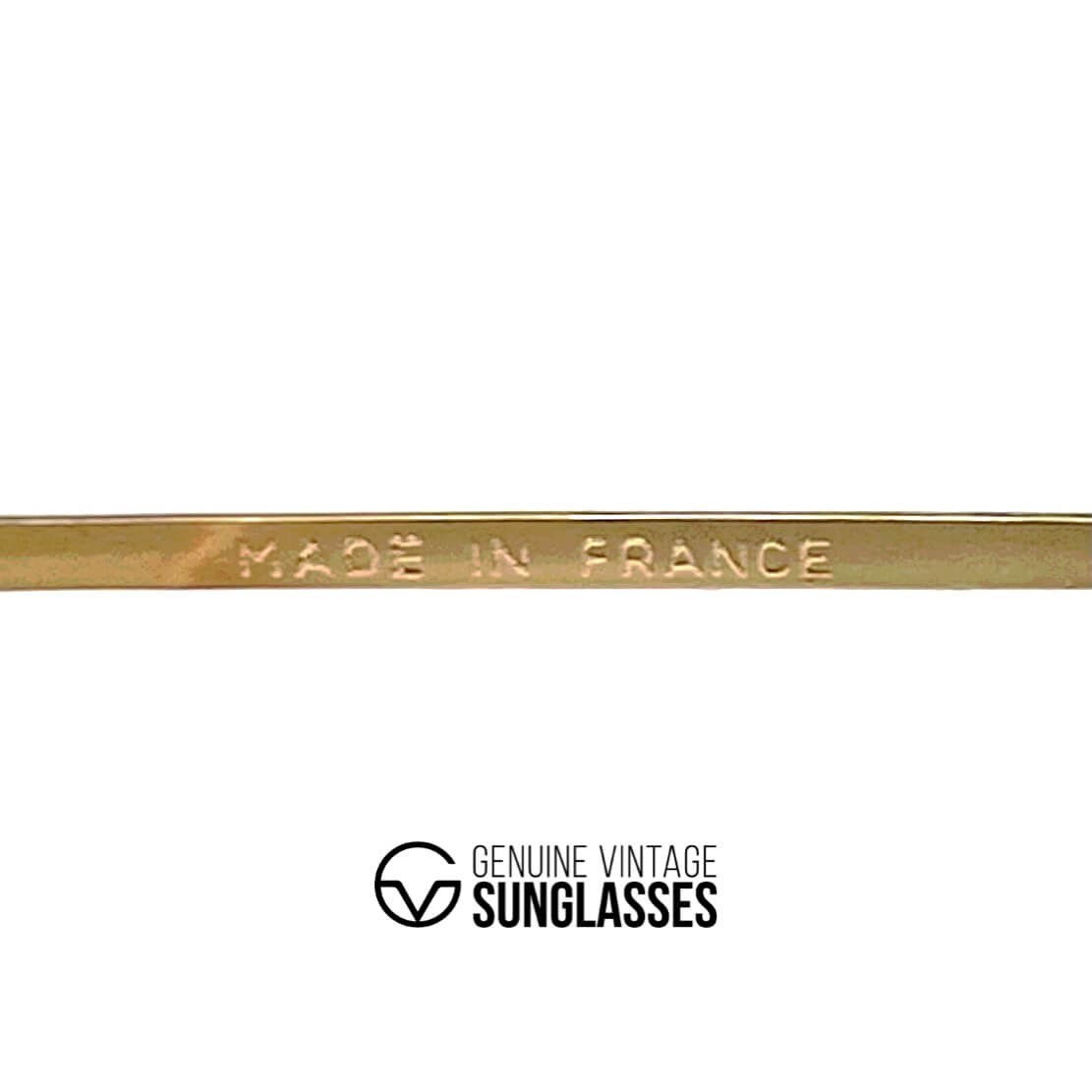 Vintage CEBE 106 Metal gold hand painted mirrored aviator sunglasses