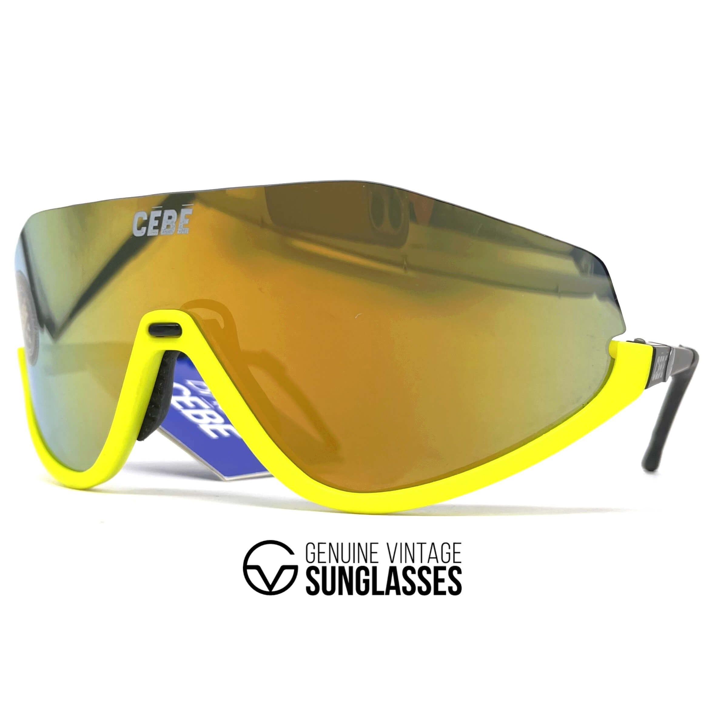 Vintage CEBE 1727 mirrored shield sports sunglasses