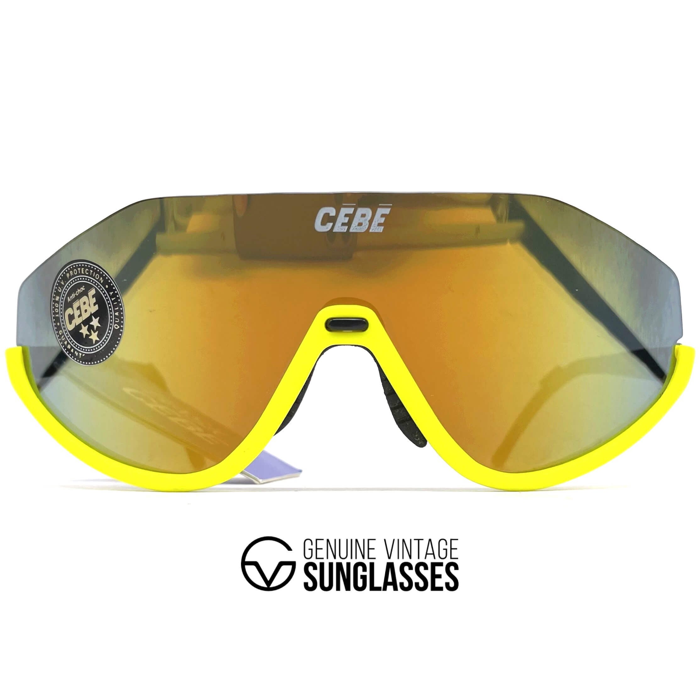 Vintage CEBE 1727 mirrored shield sports sunglasses