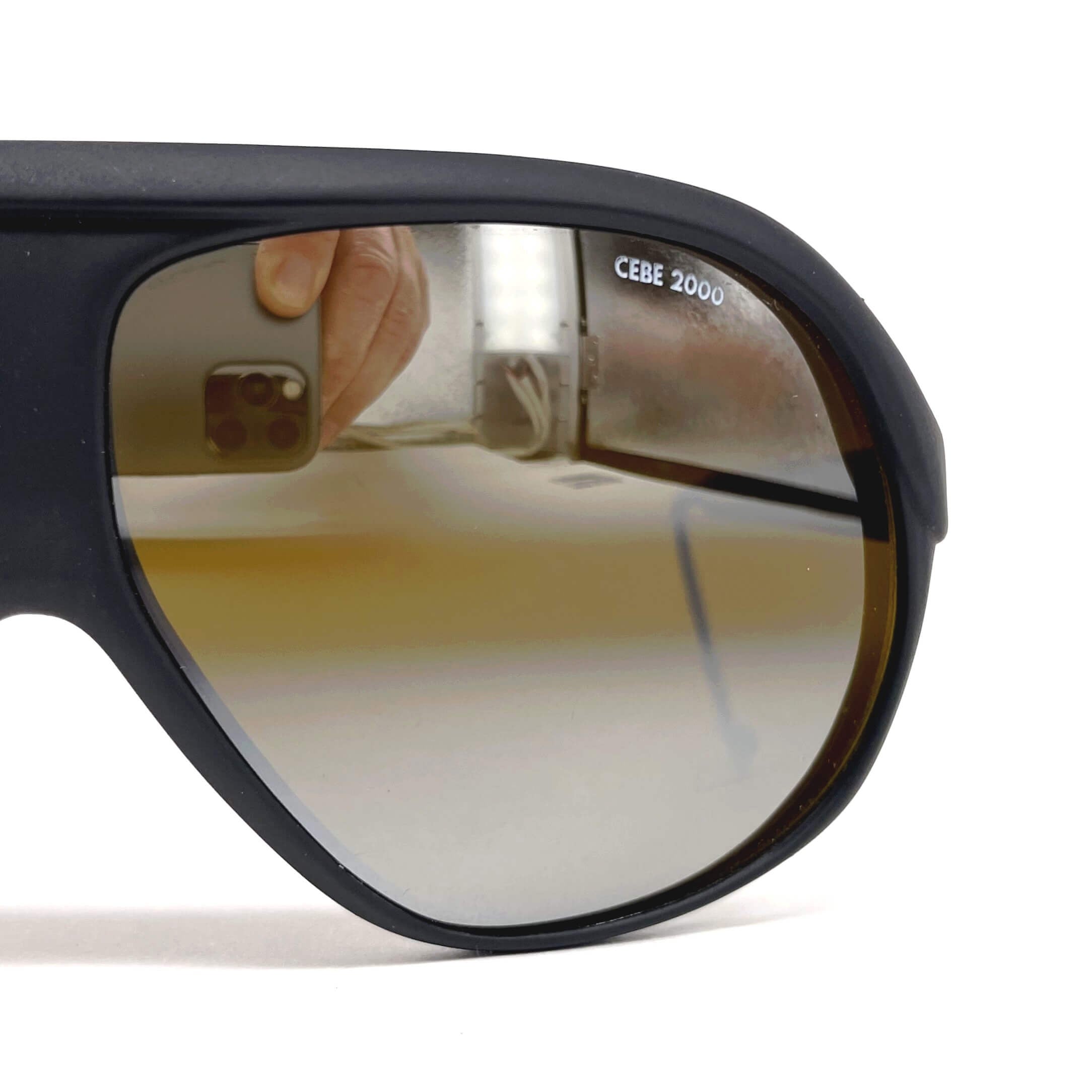Vintage CEBE 1902 J.Stenmark Sport mirrored black matte sunglasses