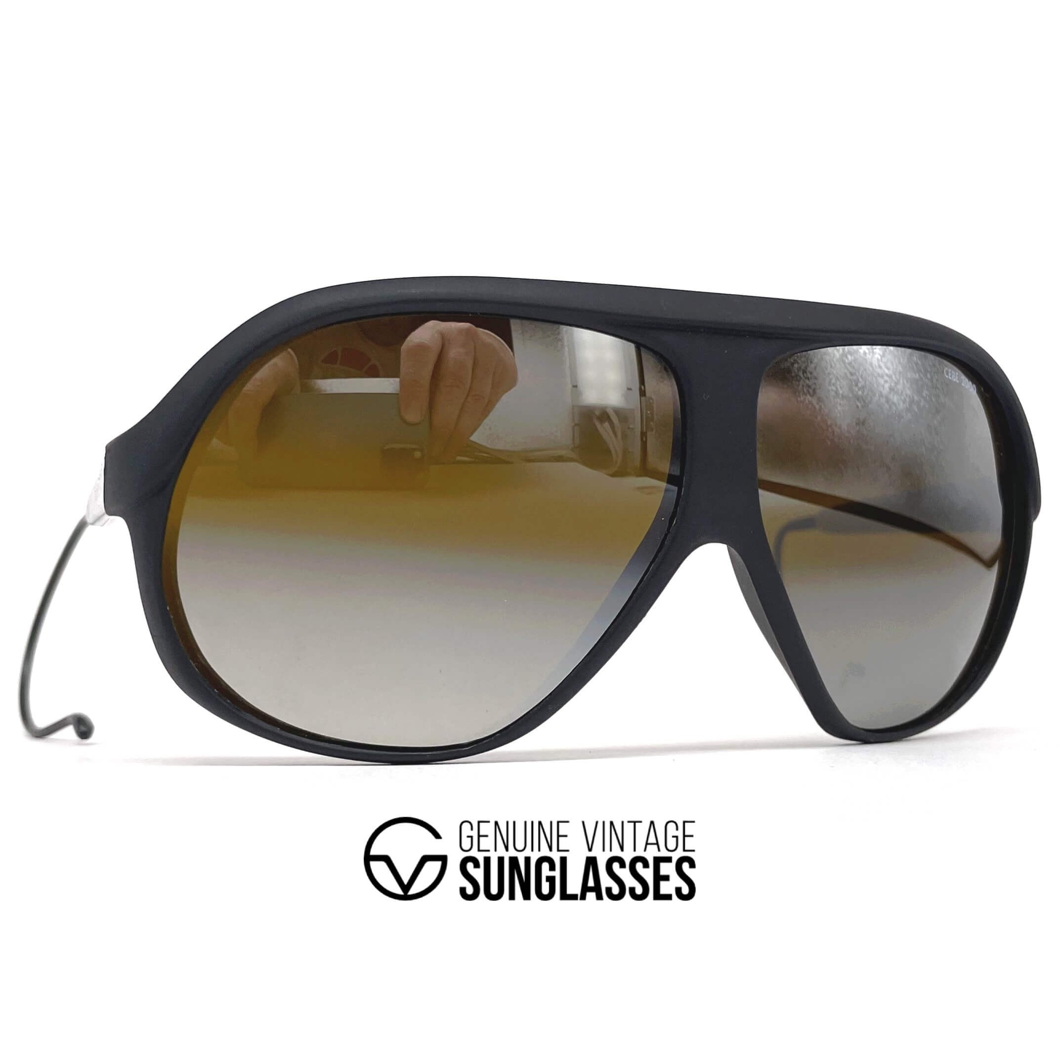 Vintage CEBE 1902 J.Stenmark Sport mirrored black matte sunglasses