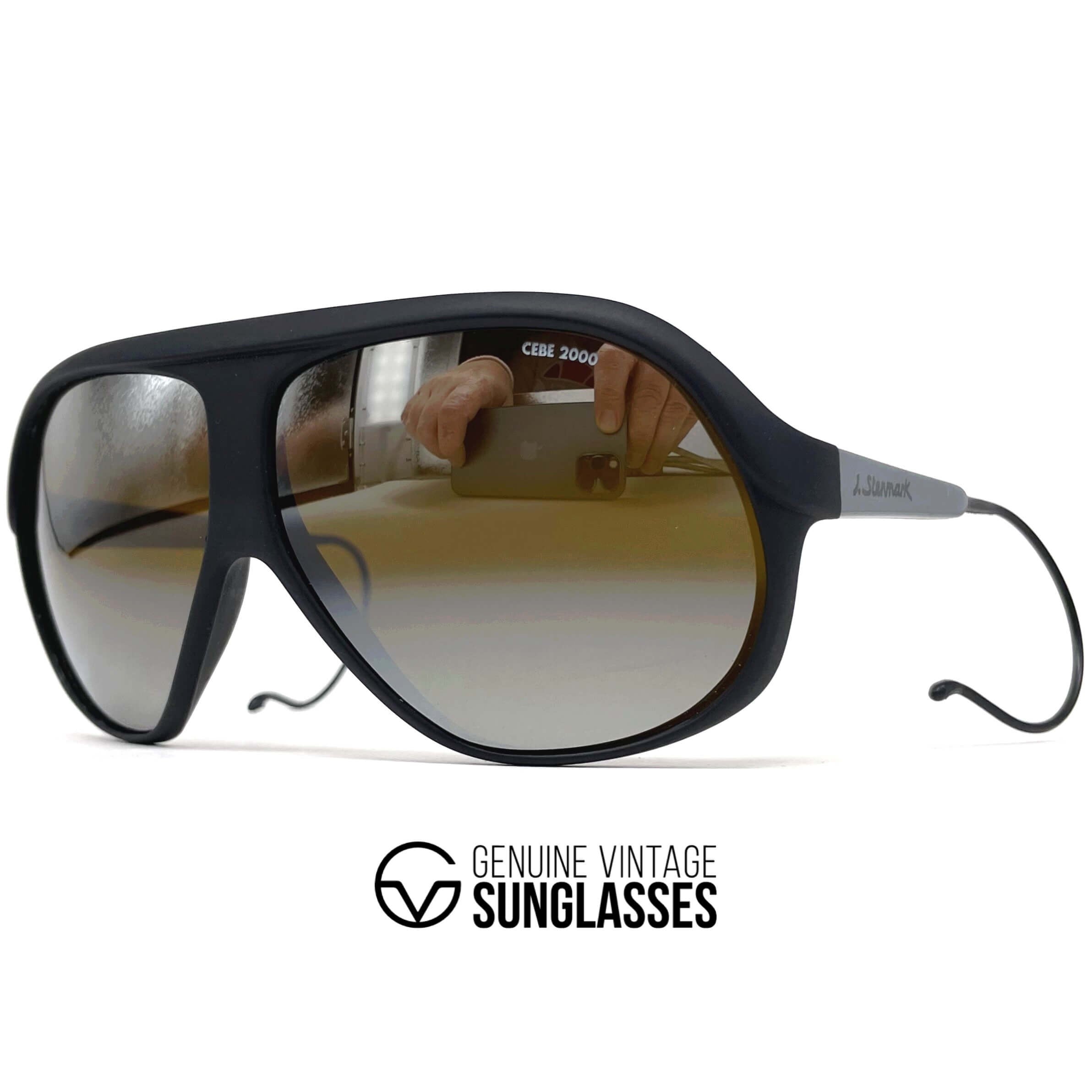 Vintage CEBE 1902 J.Stenmark Sport mirrored black matte sunglasses