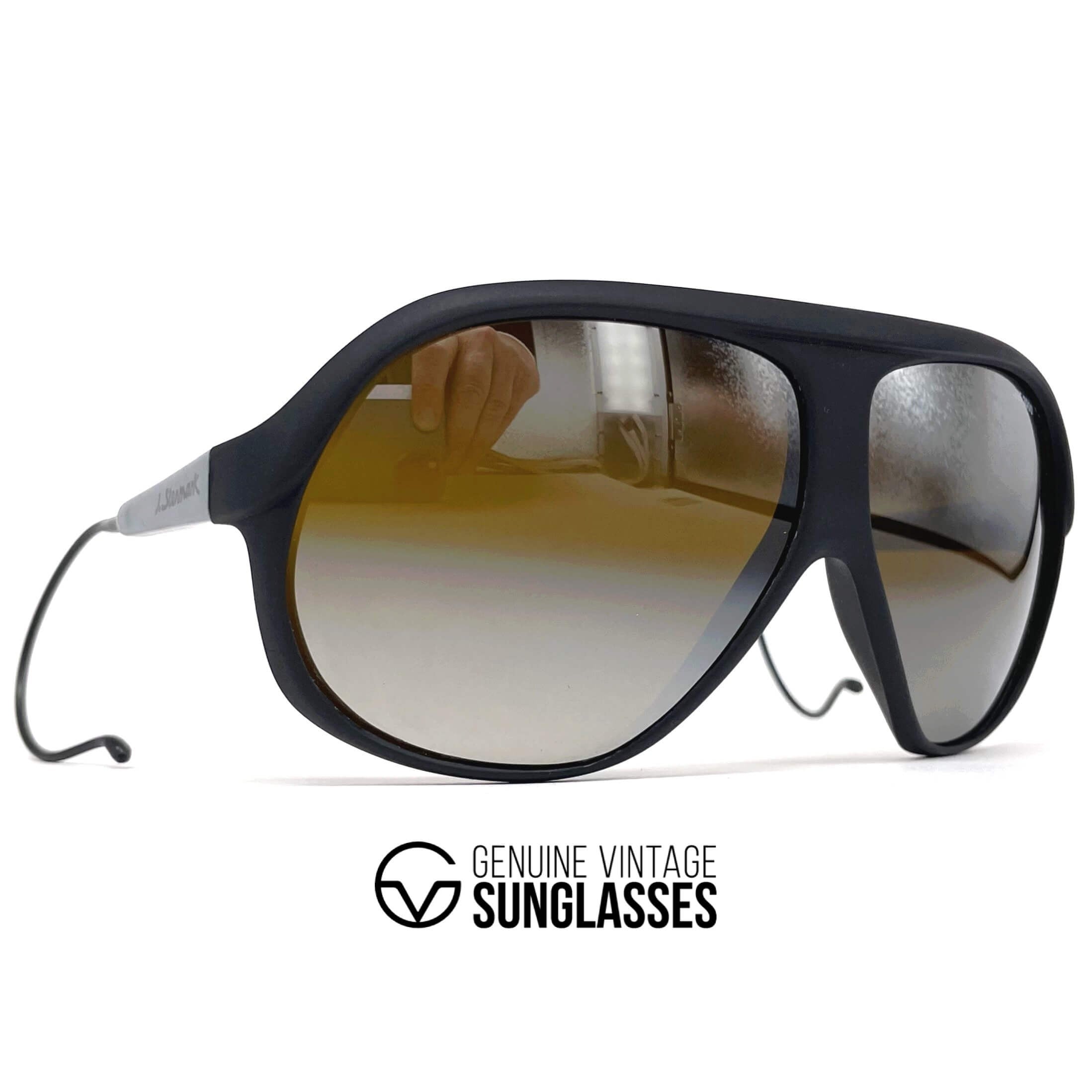 Vintage CEBE 1902 J.Stenmark Sport mirrored black matte sunglasses