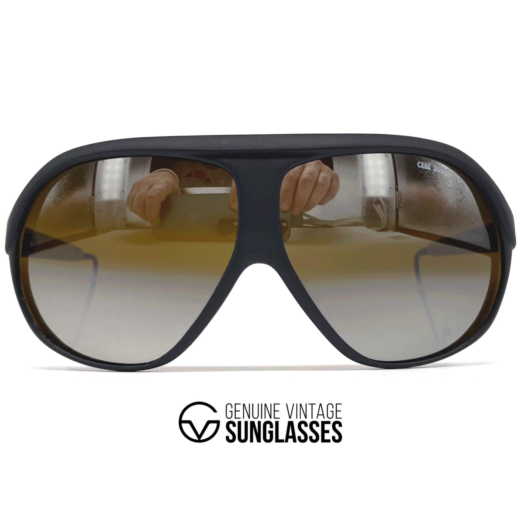 Vintage CEBE 1902 J.Stenmark Sport mirrored black matte sunglasses
