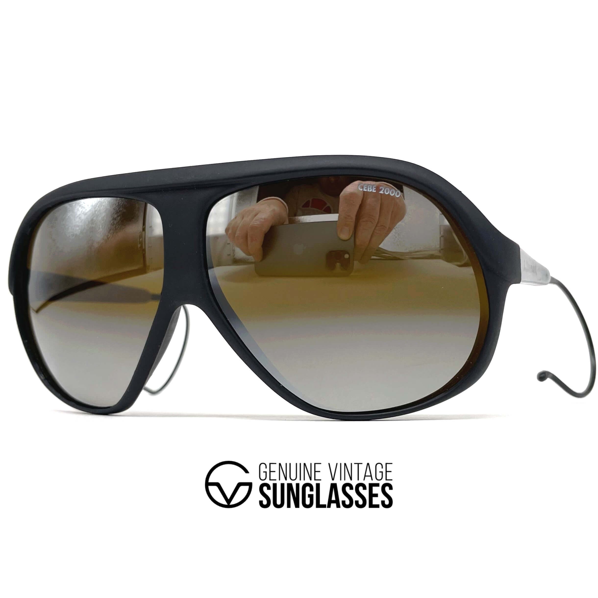 Vintage CEBE 1902 J.Stenmark Sport mirrored black matte sunglasses