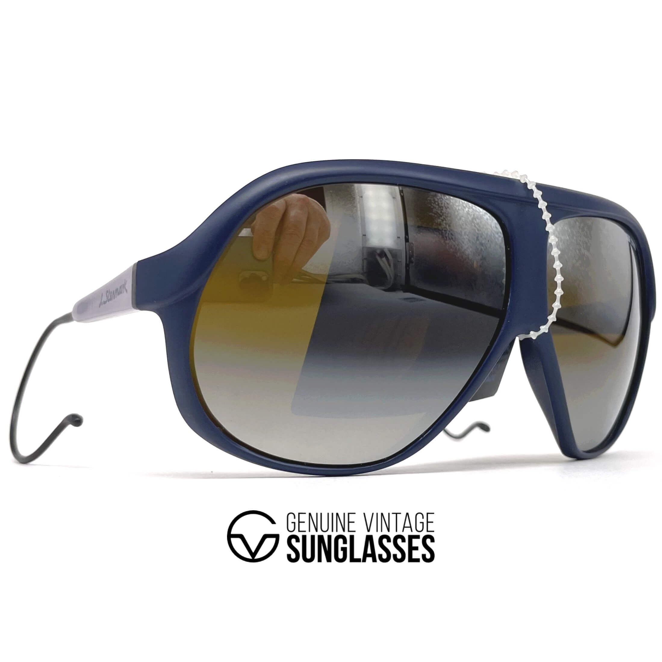 Vintage CEBE 1902 J.Stenmark Sport mirrored blue matte sunglasses