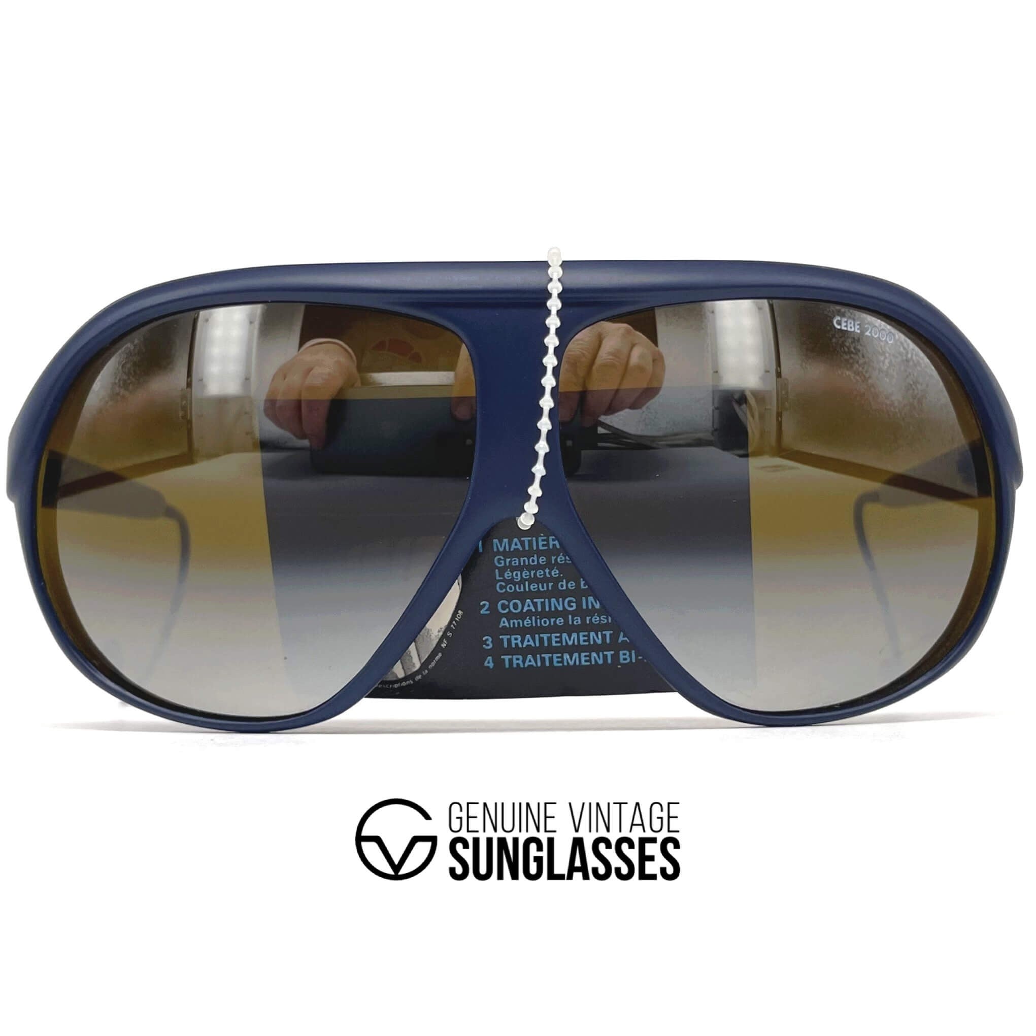 Vintage CEBE 1902 J.Stenmark Sport mirrored blue matte sunglasses