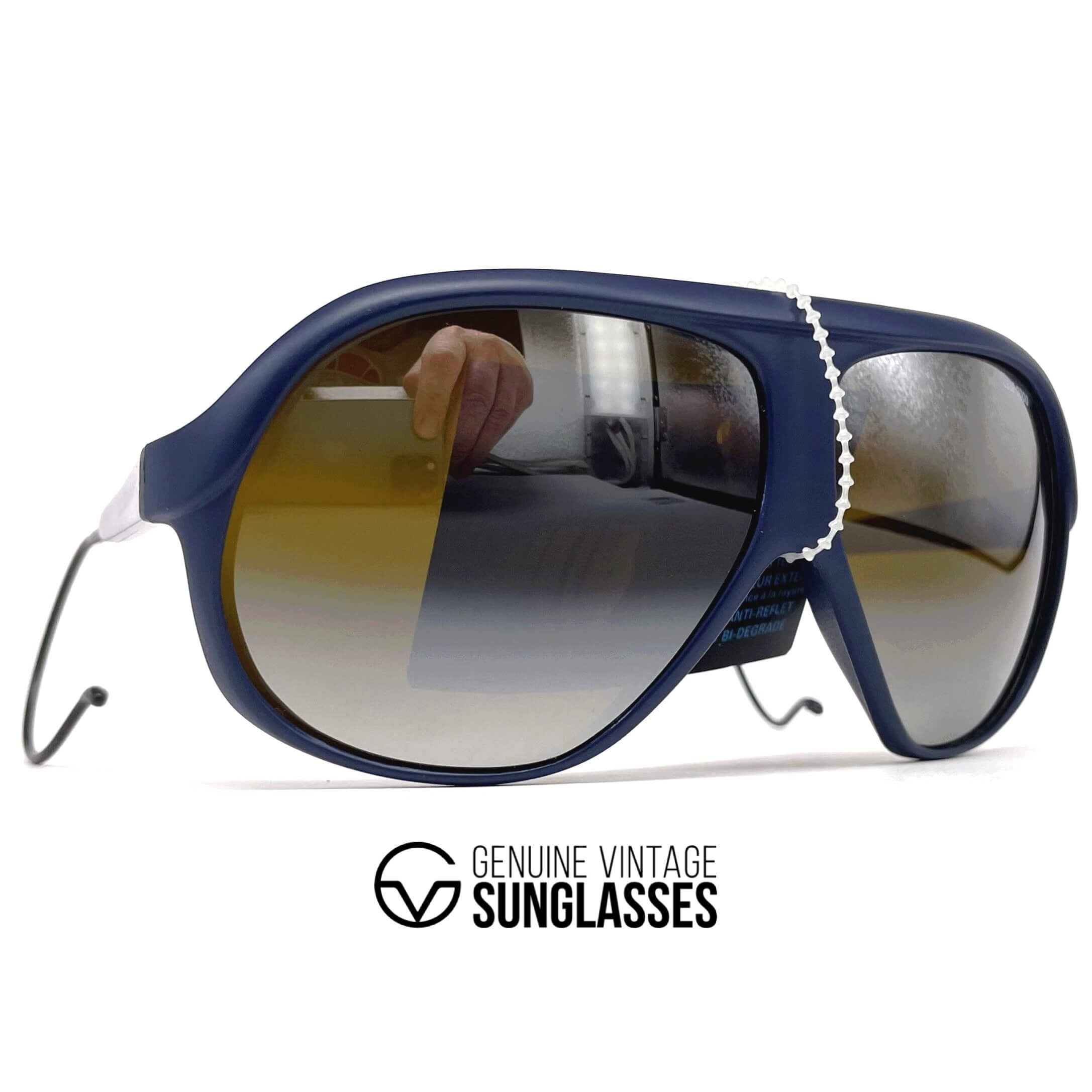 Vintage CEBE 1902 J.Stenmark Sport mirrored blue matte sunglasses