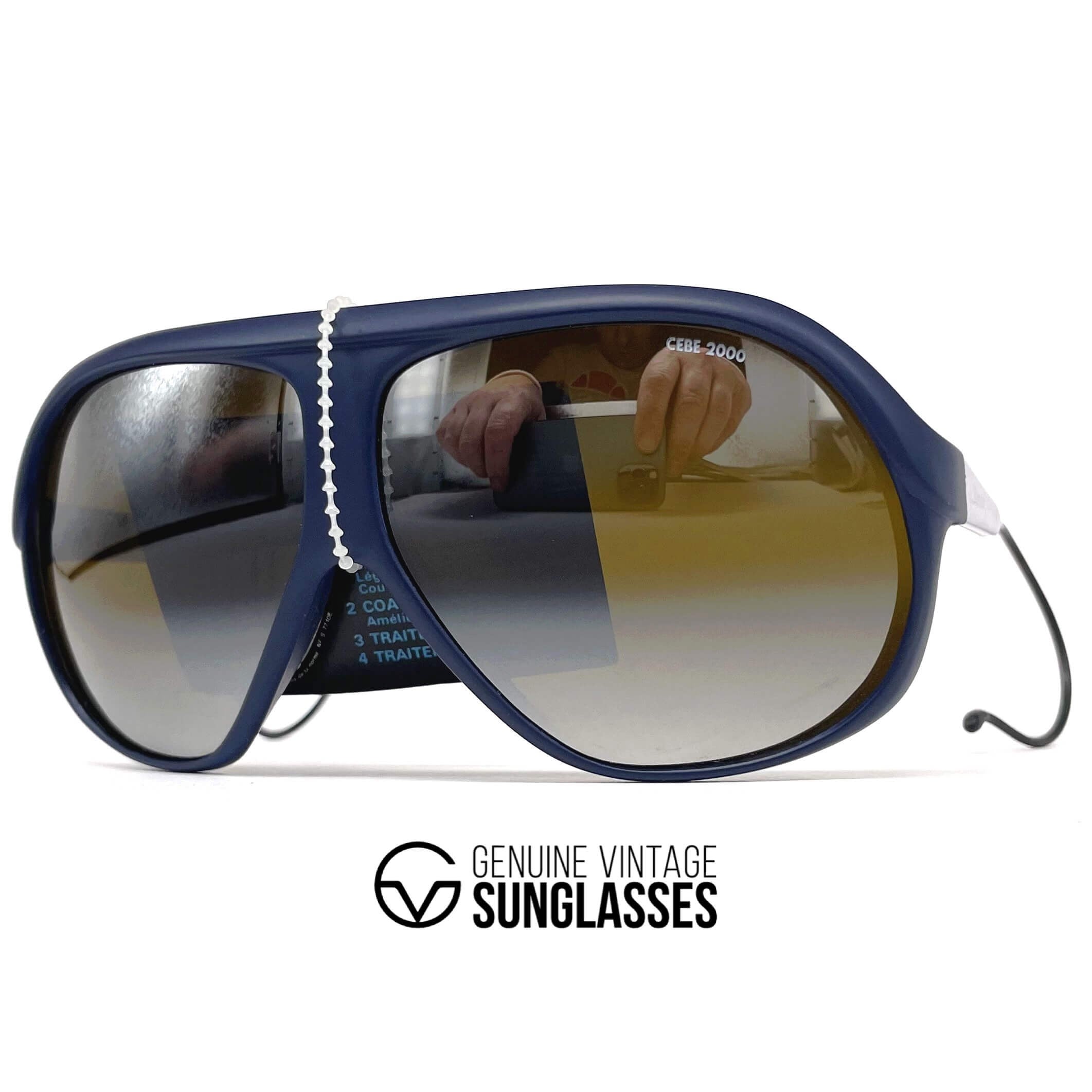 Vintage CEBE 1902 J.Stenmark Sport mirrored blue matte sunglasses