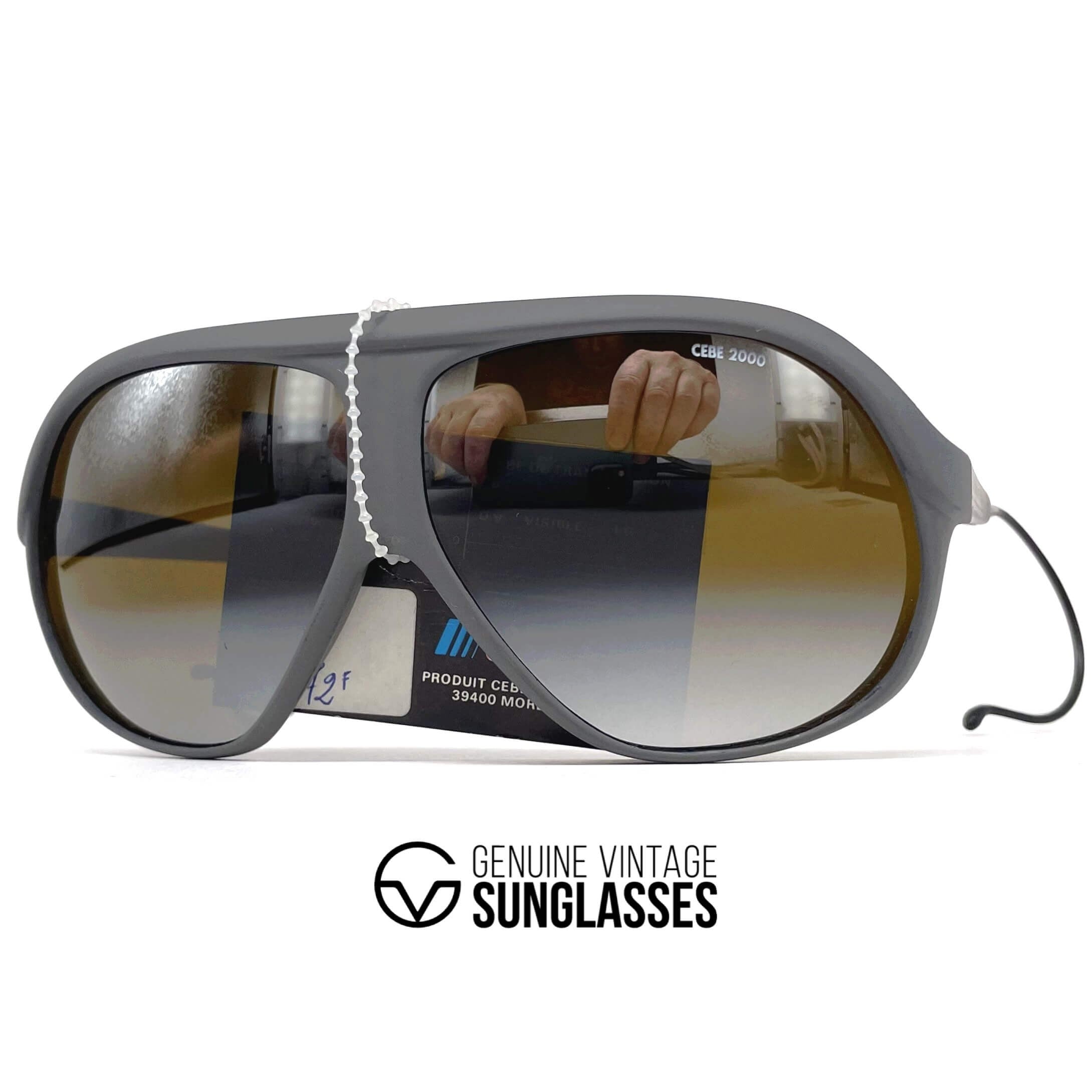Vintage CEBE 1902 J.Stenmark Sport mirrored grey matte sunglasses