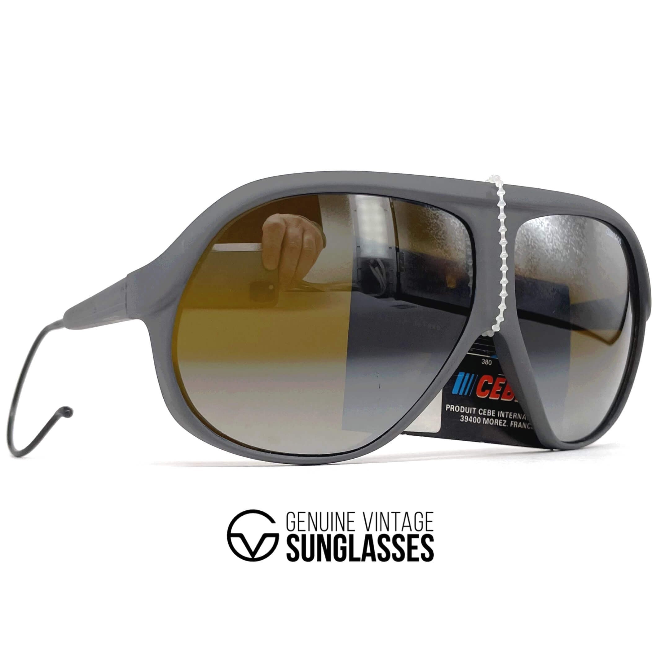 Vintage CEBE 1902 J.Stenmark Sport mirrored grey matte sunglasses