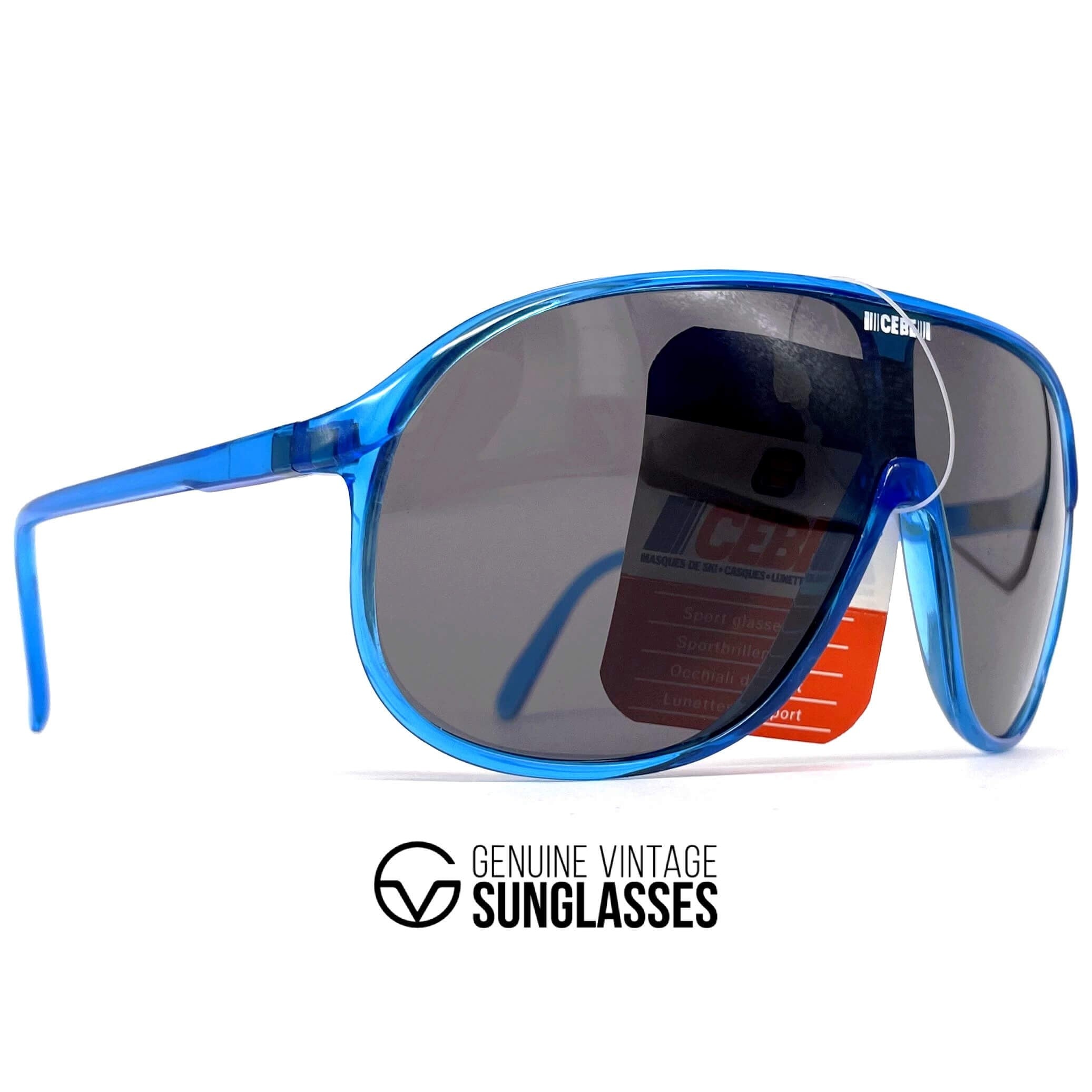 Vintage CEBE 1907 blue shield sports sunglasses