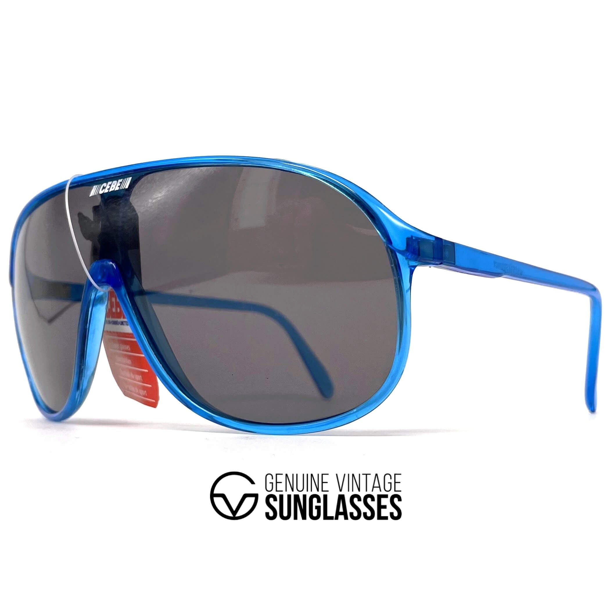 Vintage CEBE 1907 blue shield sports sunglasses