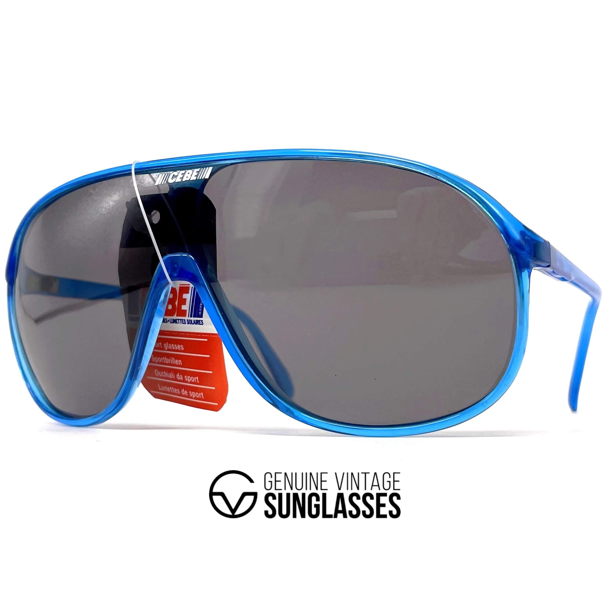 Vintage CEBE 1907 blue shield sports sunglasses