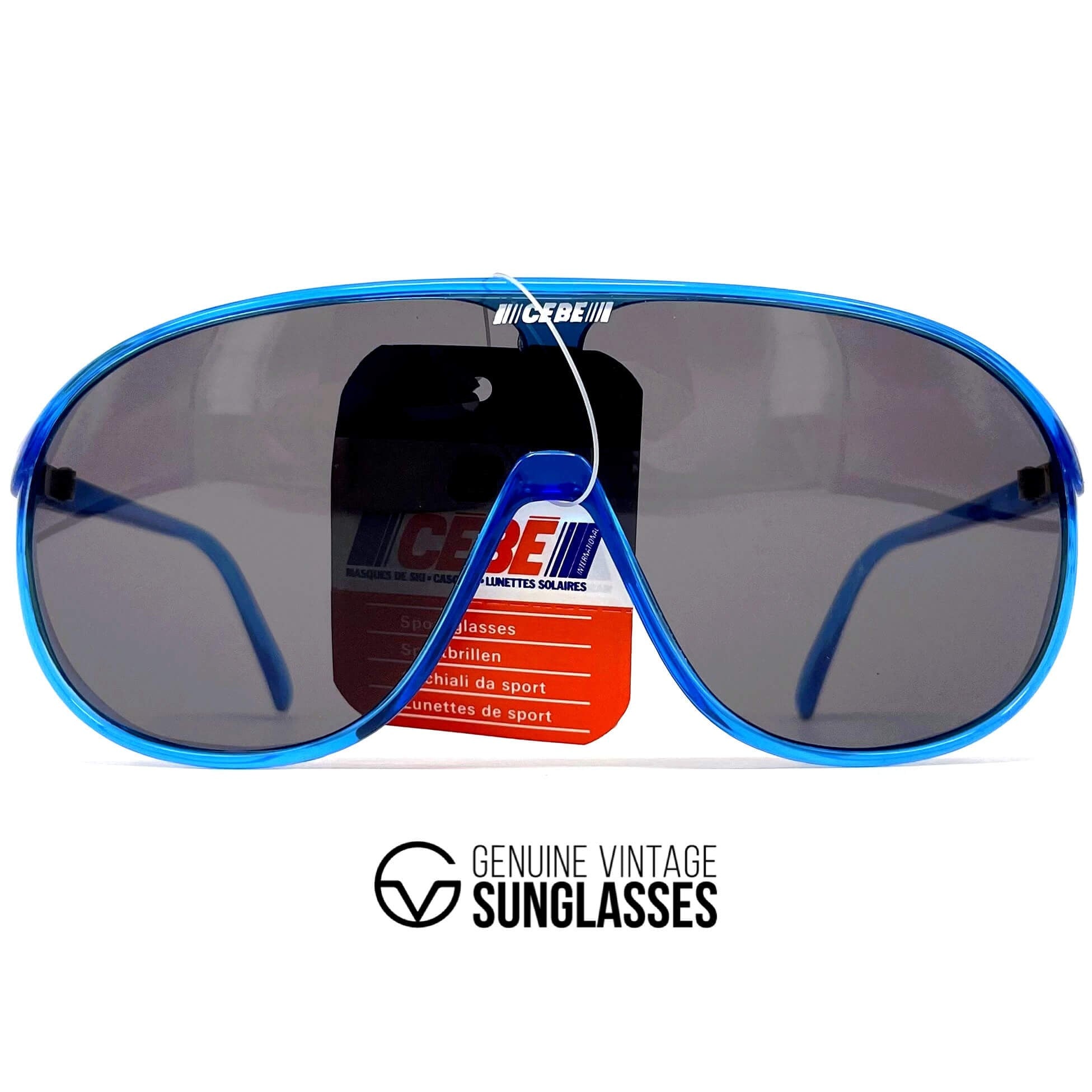 Vintage CEBE 1907 blue shield sports sunglasses
