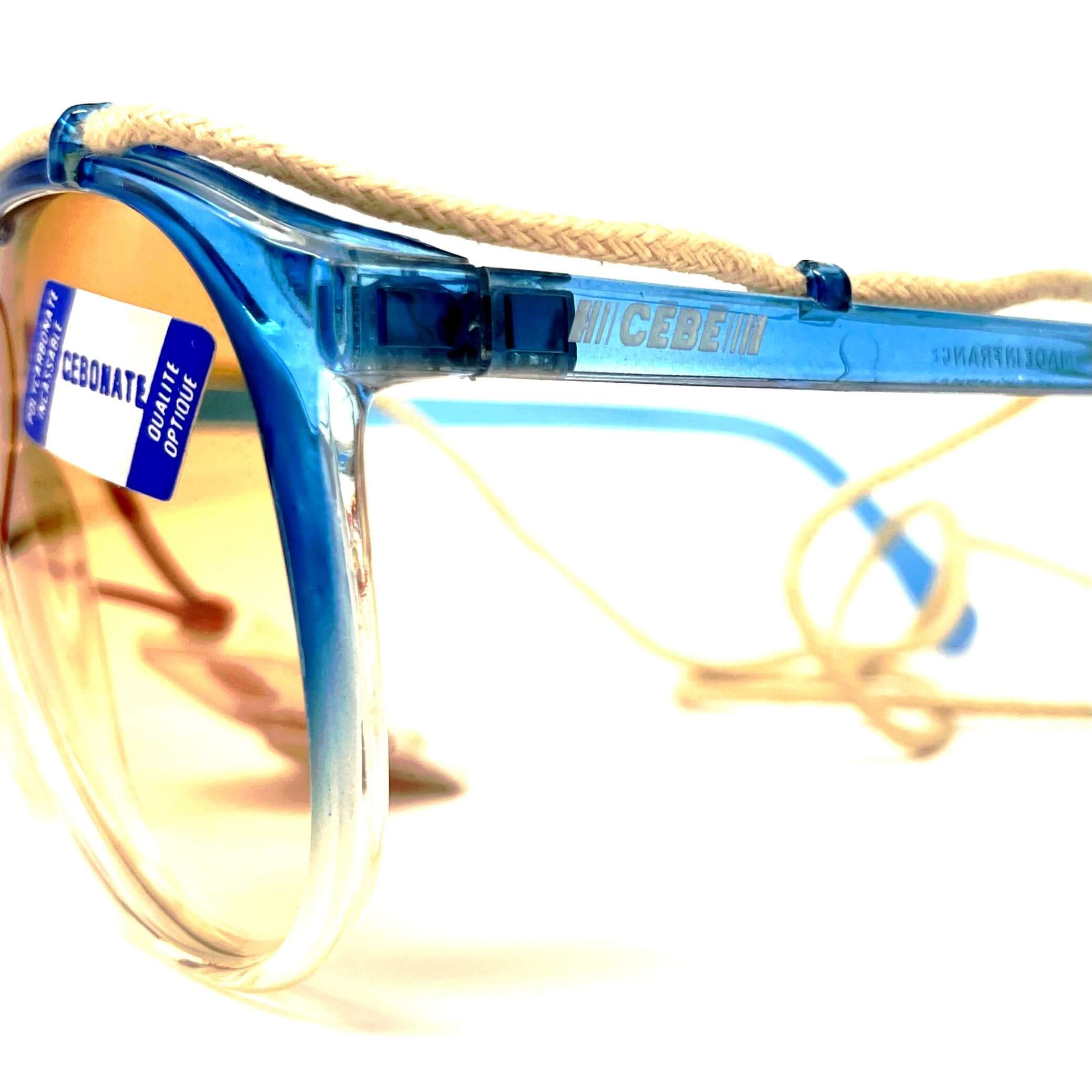 Vintage CEBE 1912 Cebonate blue crystal rare sports sunglasses