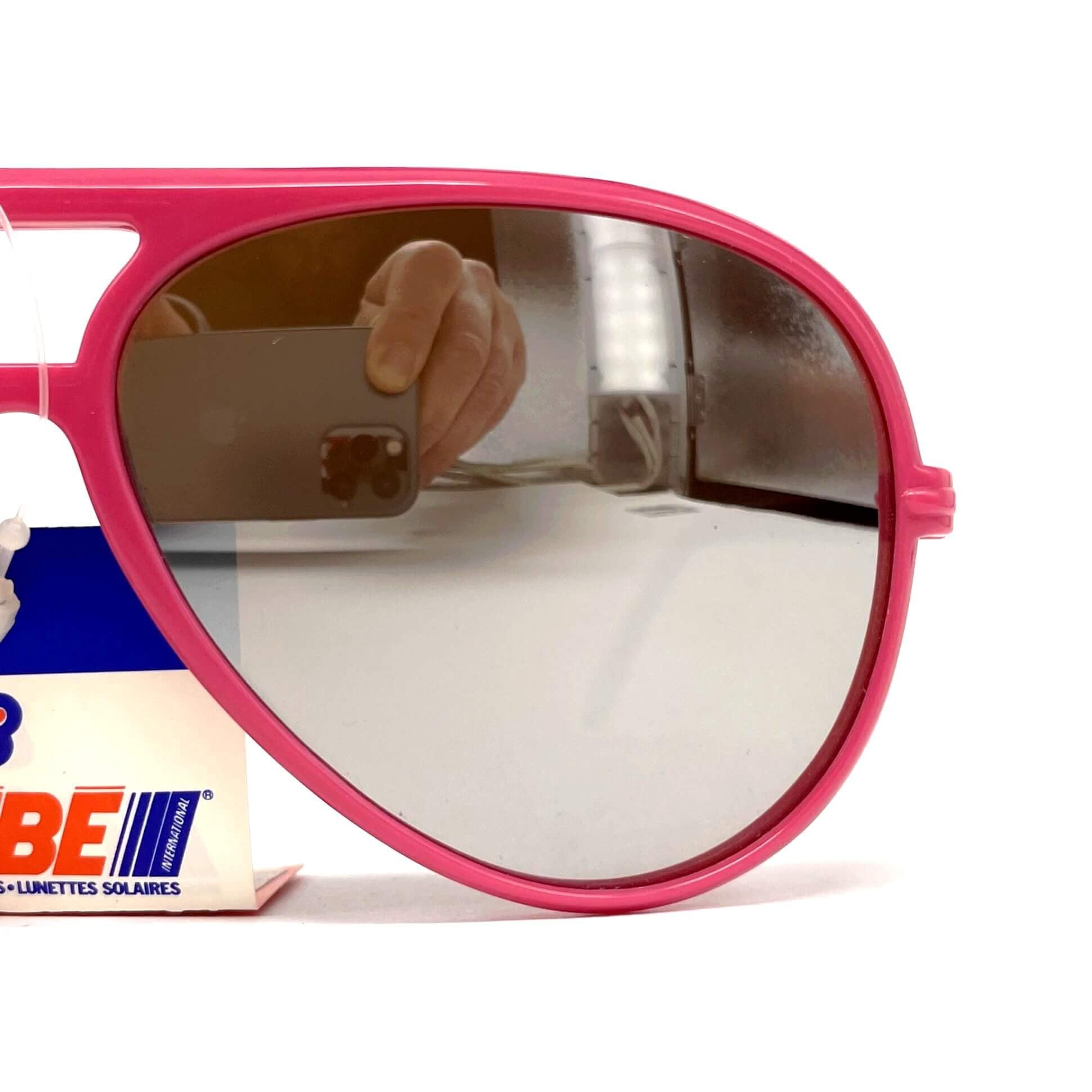 Vintage CEBE 1938 red full mirrored aviator sunglasses
