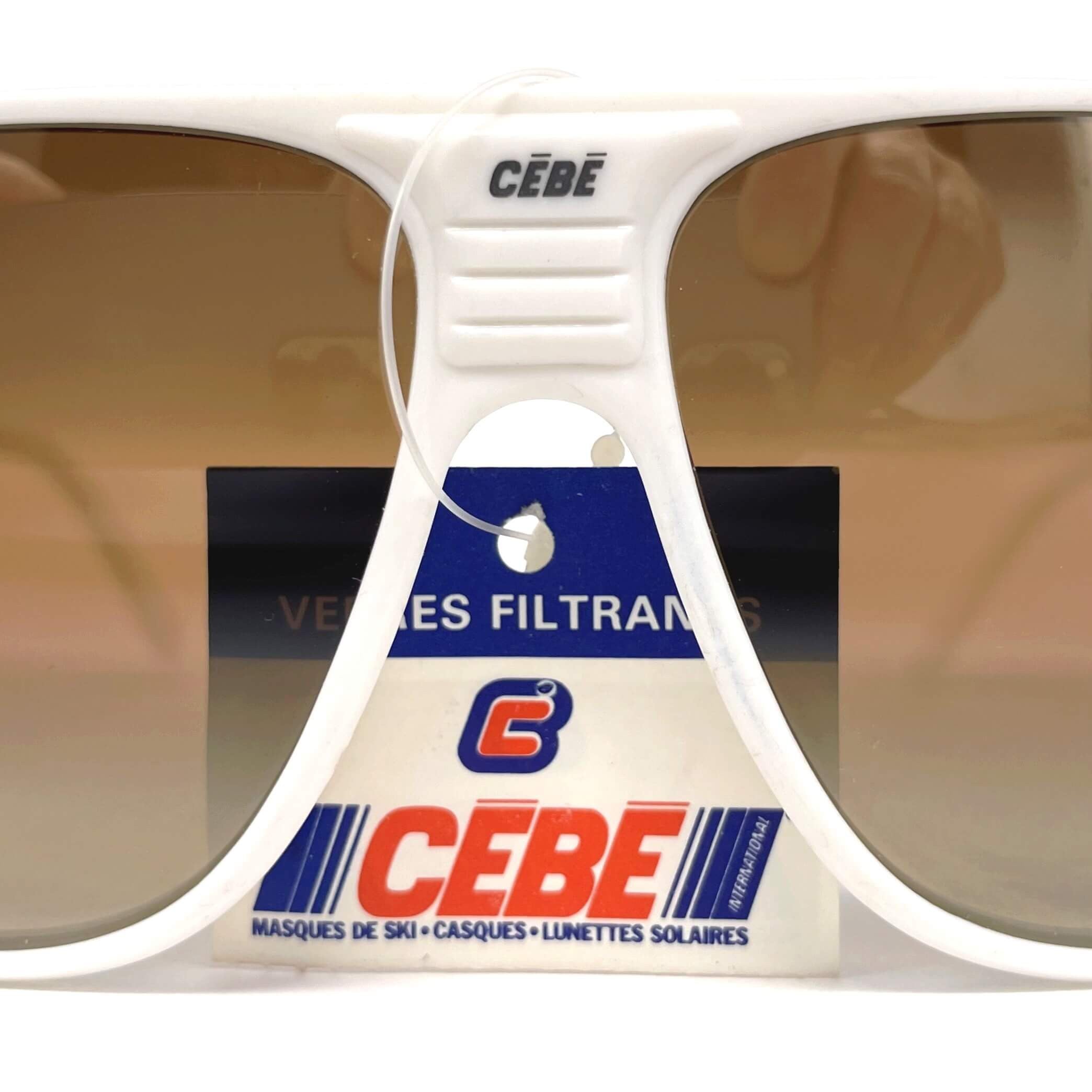 Vintage CEBE 1941 white aviator designer sunglasses