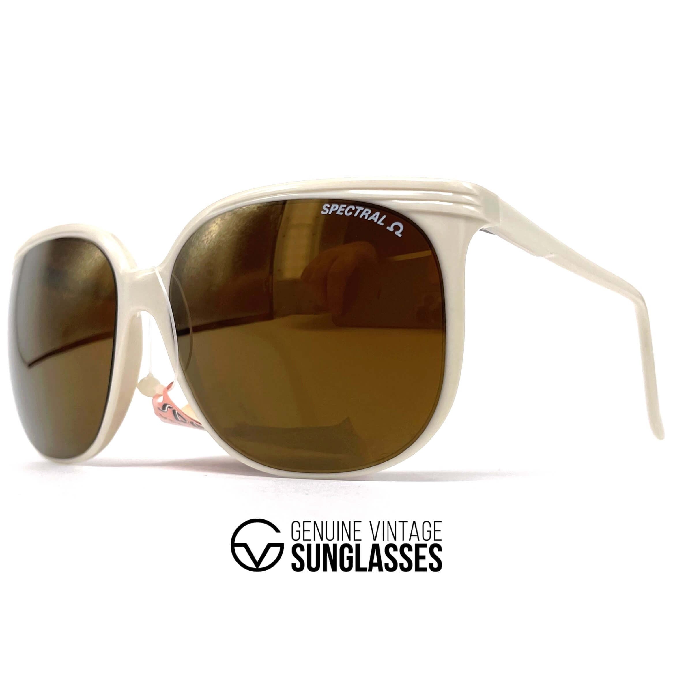 Vintage CEBE 1943 Spectral old white mirrored designer sunglasses